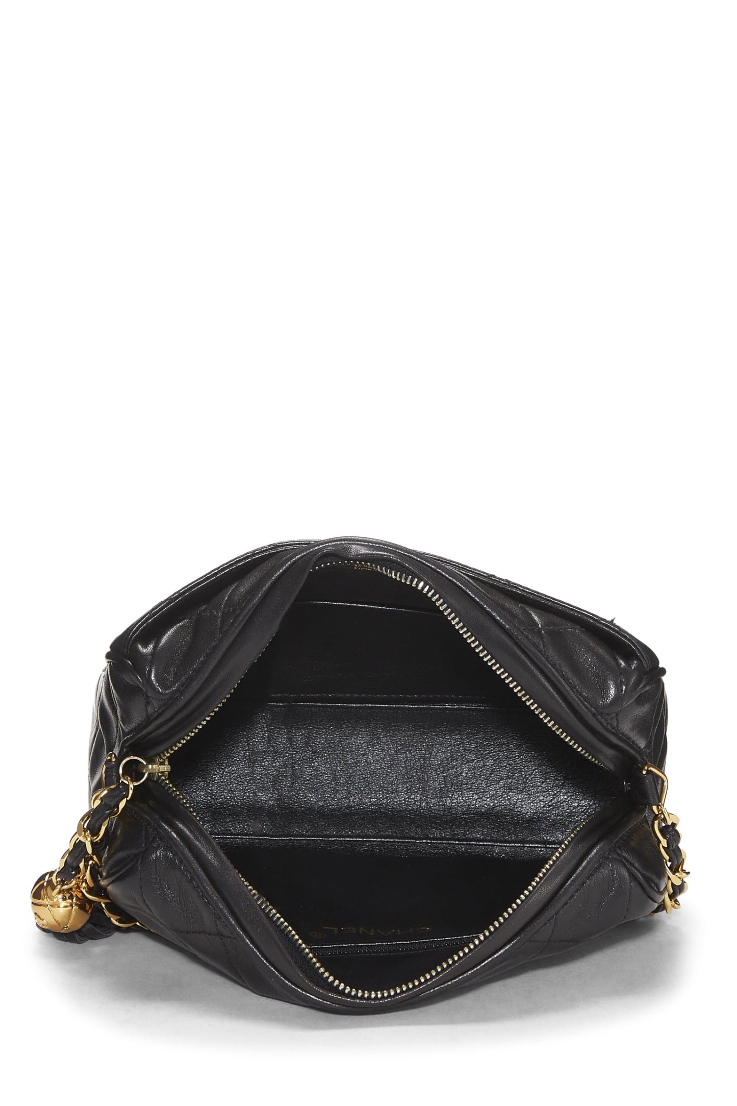 Chanel,  Black Lambskin Pocket Camera Bag Mini, Black