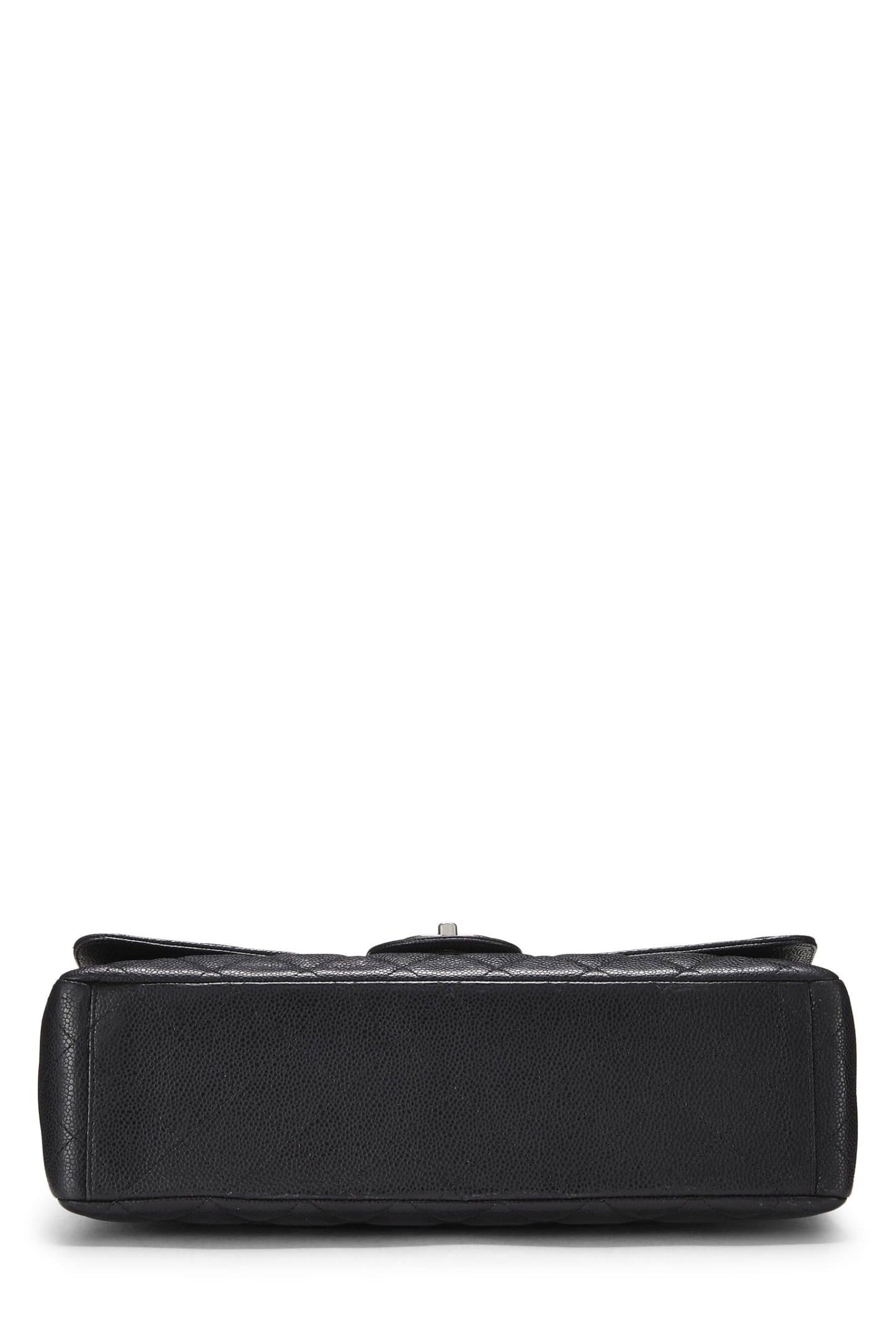 Chanel,  Black Quilted Caviar New Classic Double Flap Maxi, Black