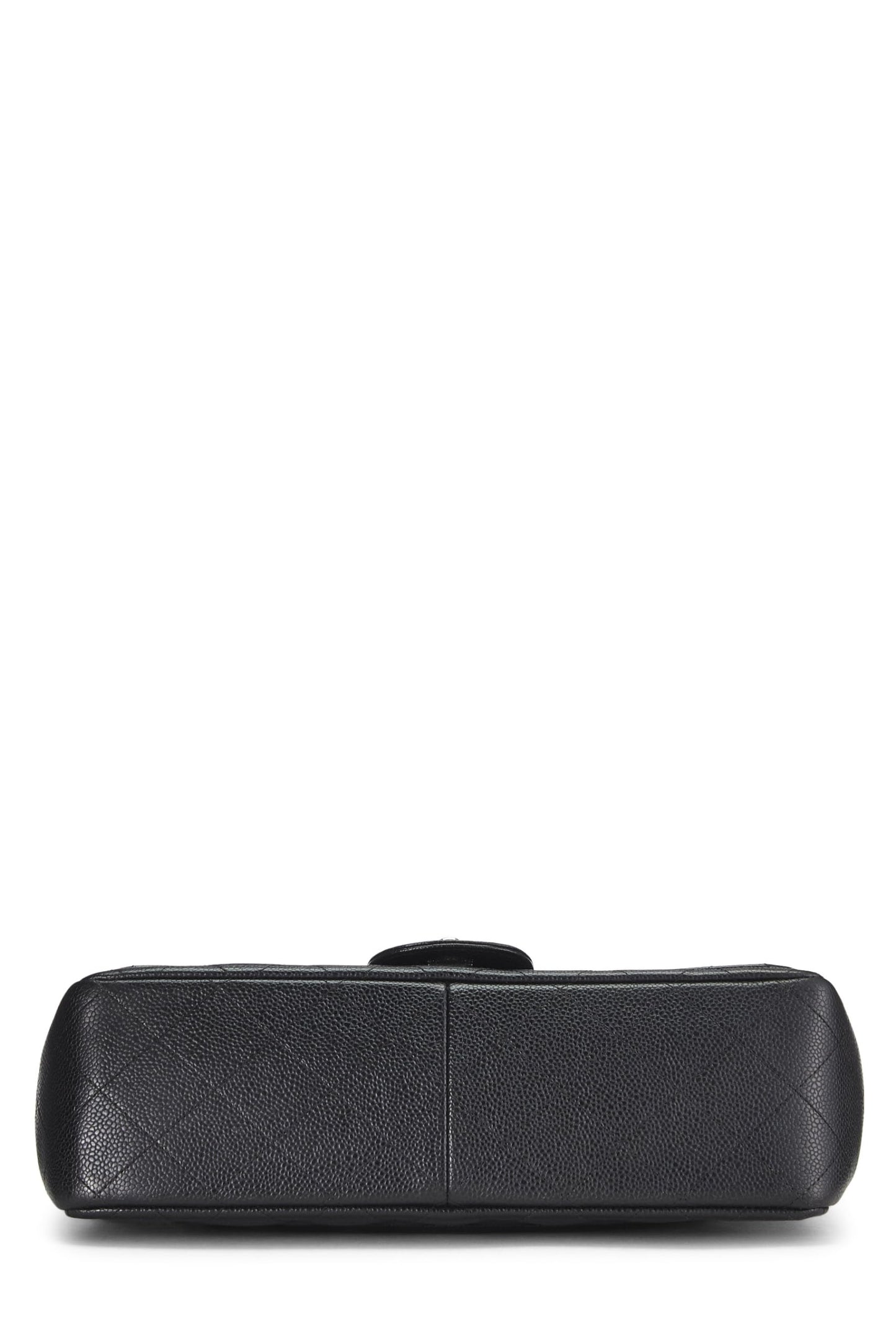 Chanel,  Black Quilted Caviar New Classic Double Flap Jumbo, Black