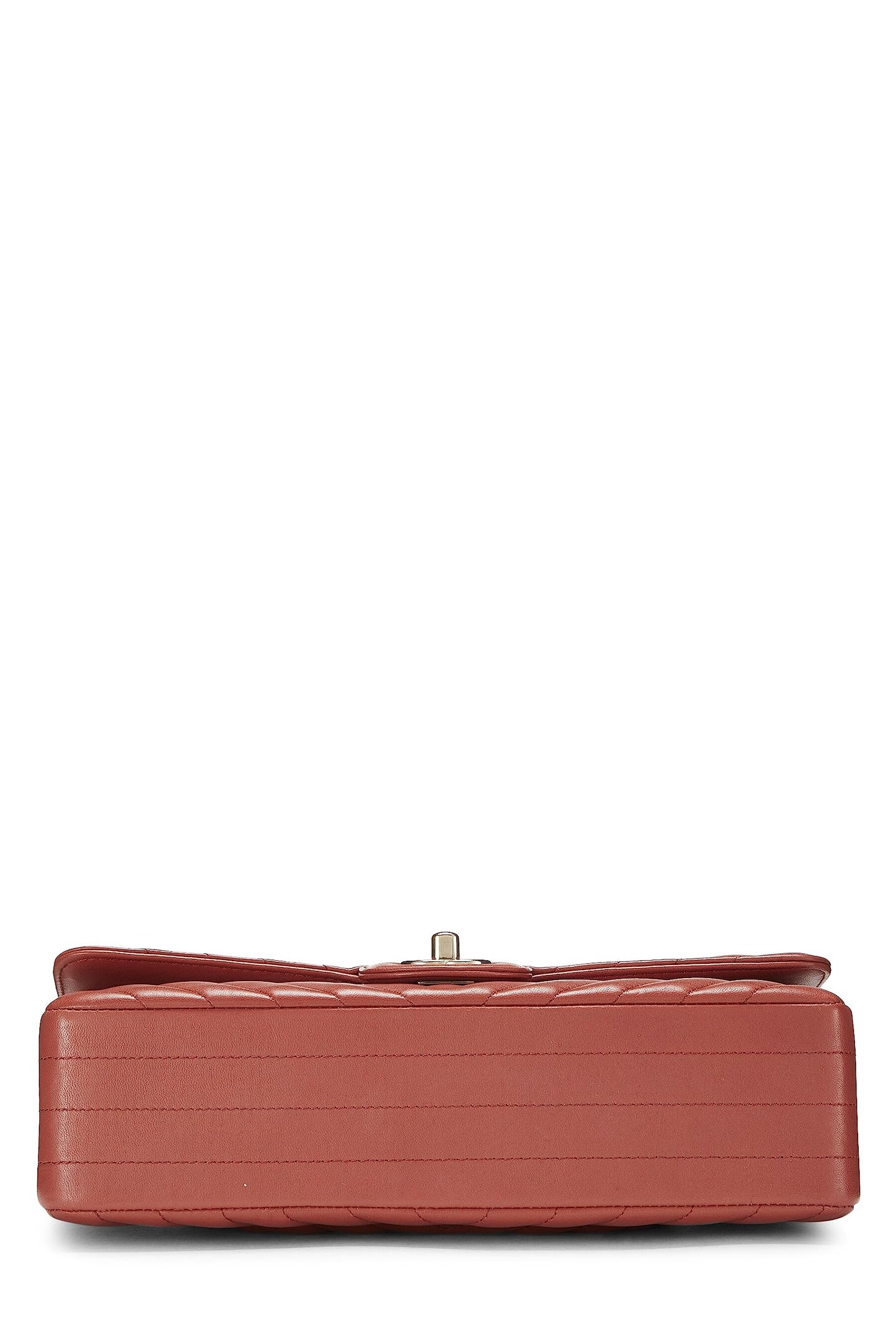 Chanel,  Orange Chevron Lambskin Classic Double Flap Medium, Orange