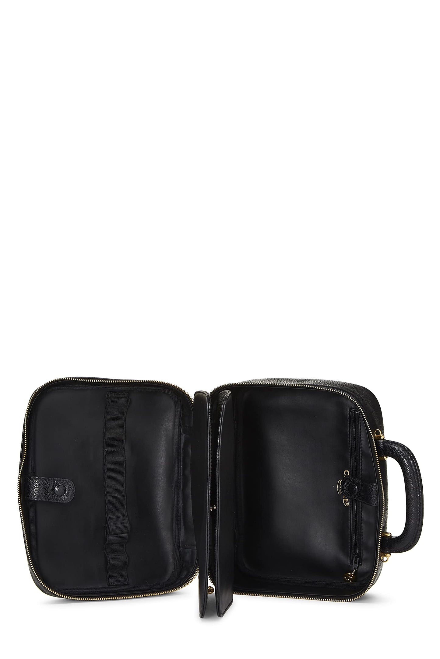 Chanel,  Black Caviar Lunch Box Vanity, Black