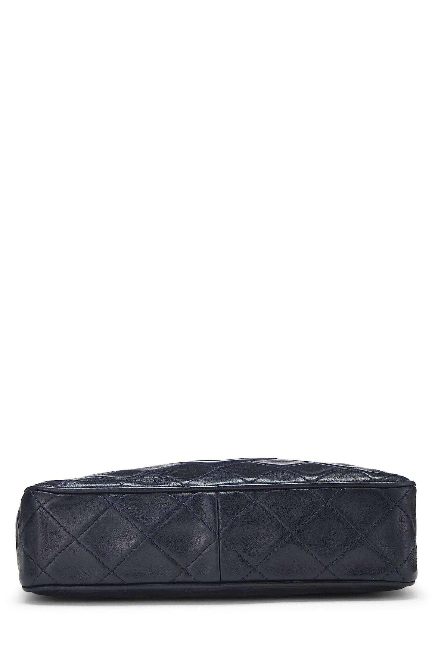 Chanel,  Navy Lambskin Diamond 'CC' Camera Bag Medium, Navy
