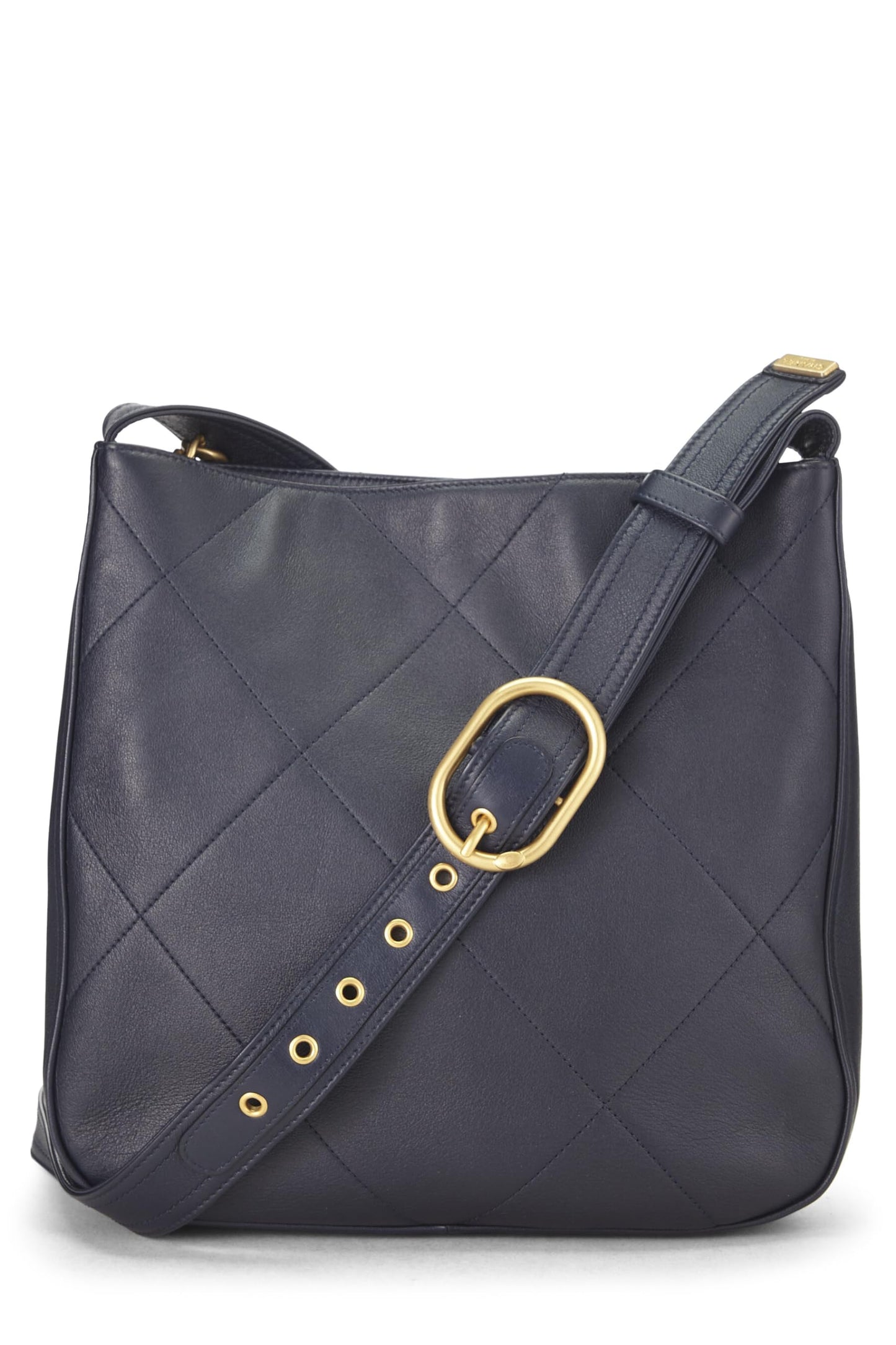 Chanel,  Navy Calfskin Stitched Easy Mood Hobo, Navy