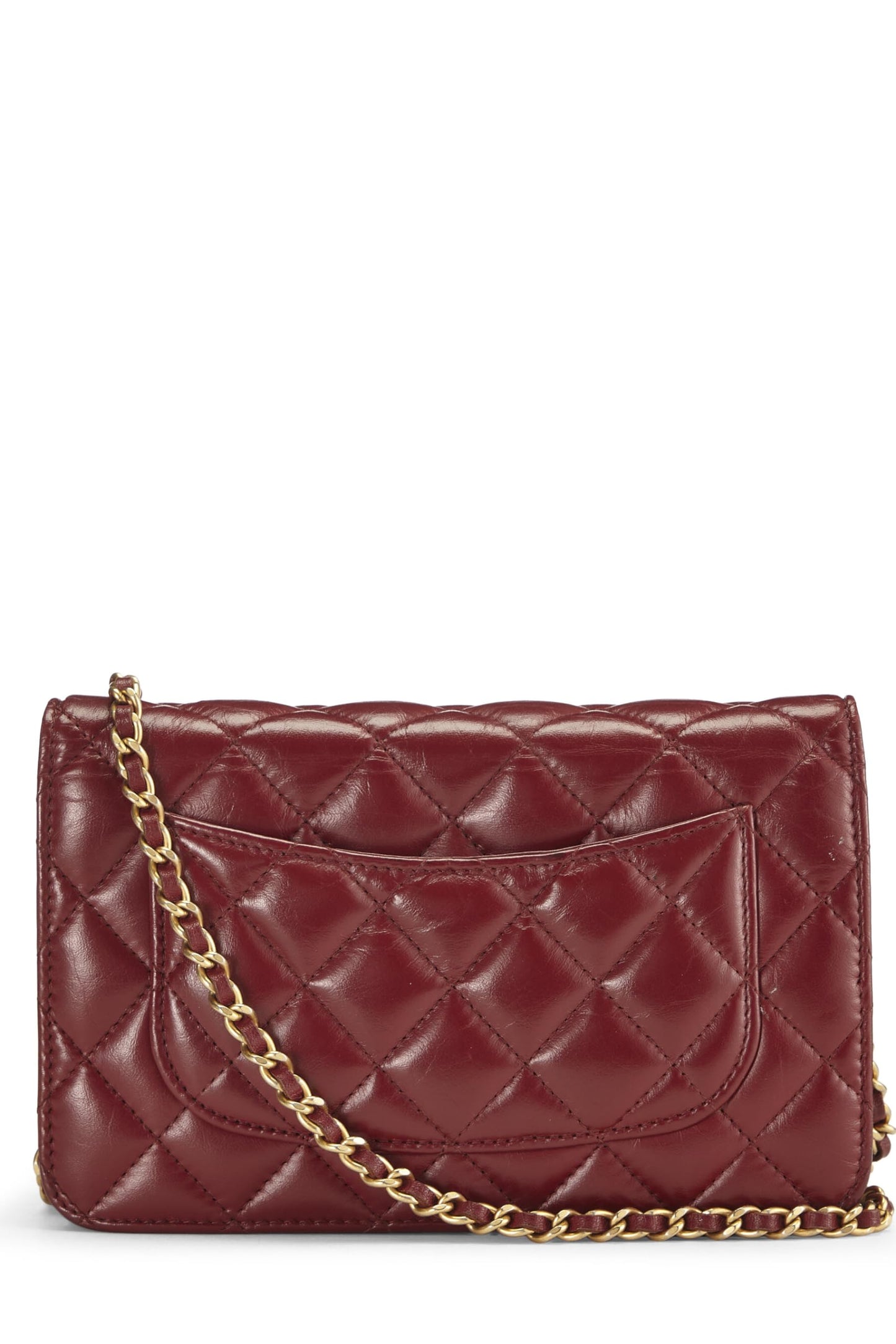 Chanel,  Red Quilted Calfskin Reissue Wallet-On-Chain (WOC), Red