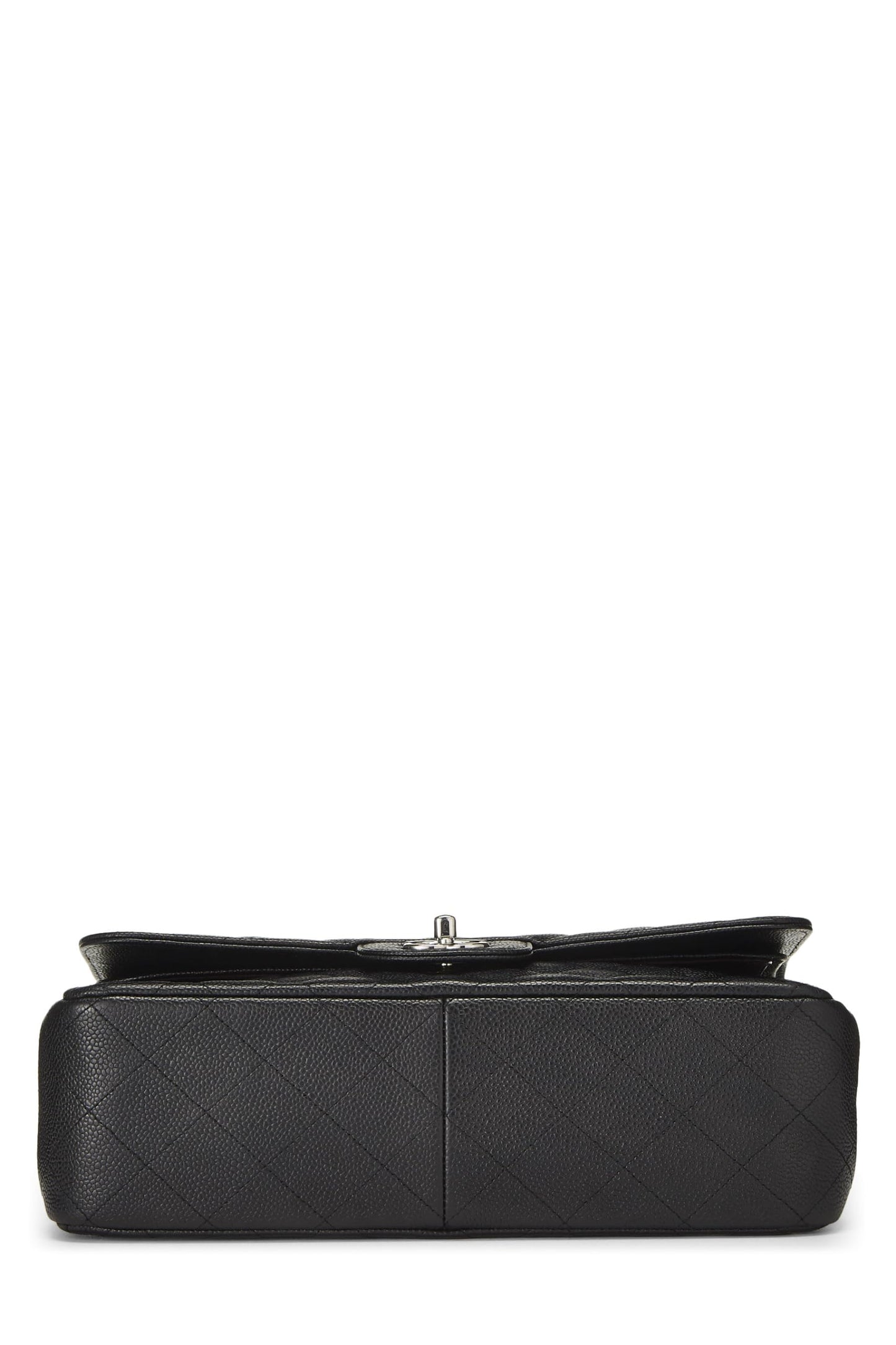 Chanel,  Black Quilted Caviar Leather New Classic Jumbo, Black