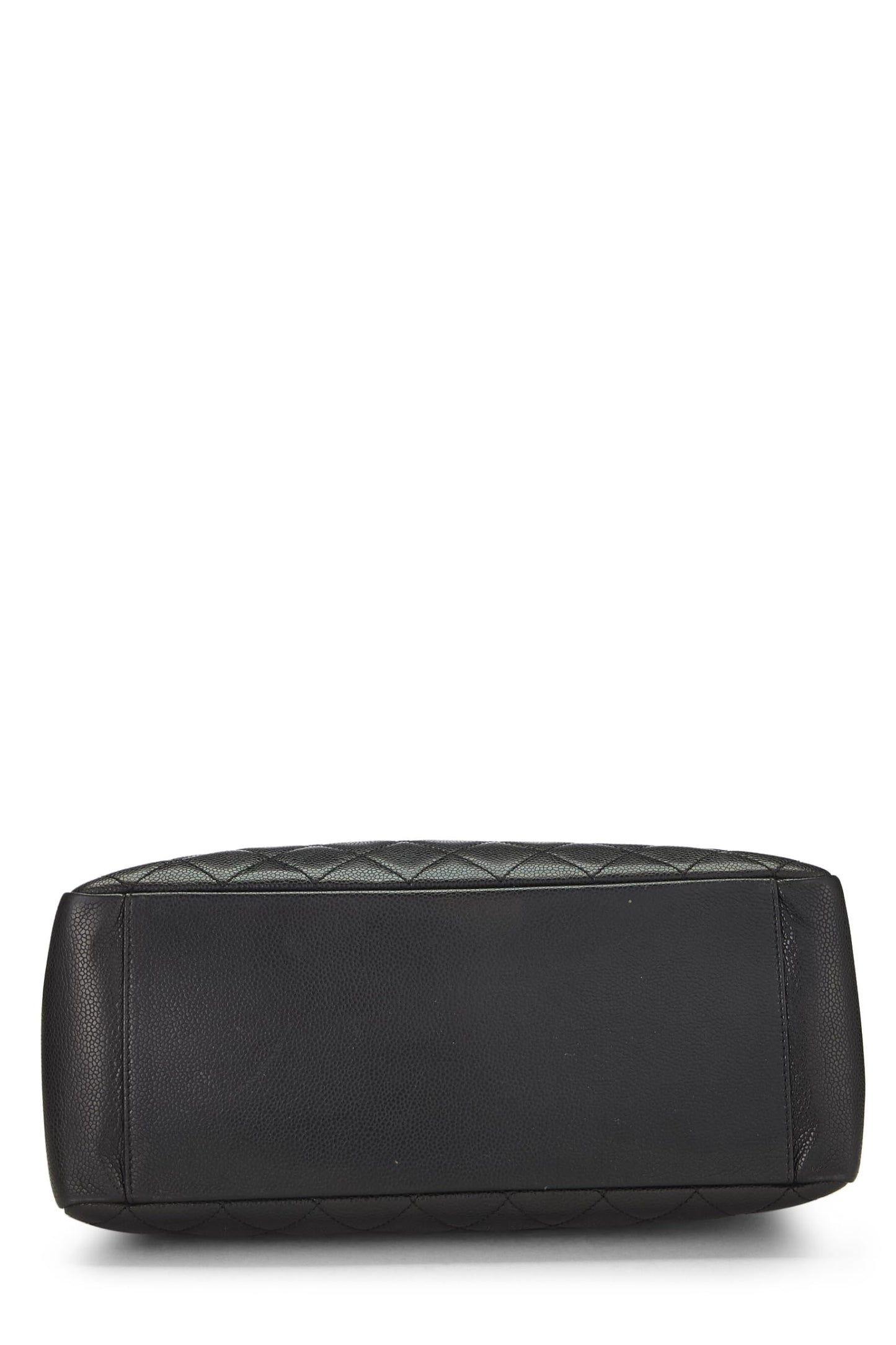 Chanel,  Black Quilted Caviar Grand Shopping Tote (GST), Black