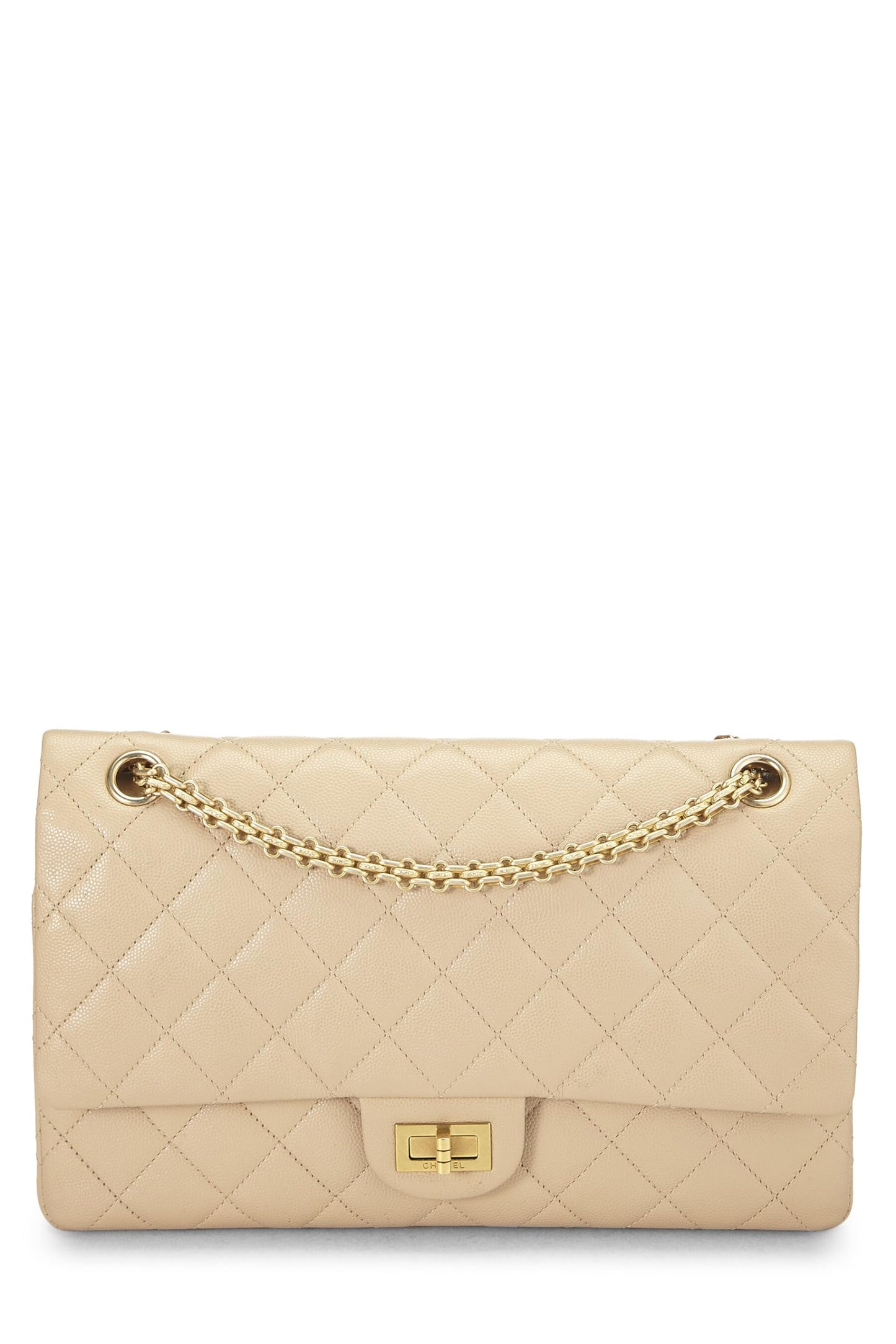 Chanel,  Beige Quilted Caviar 2.55 Reissue Flap 226, Beige