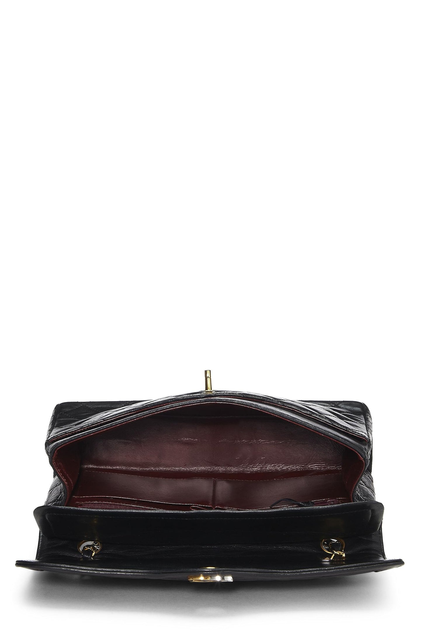 Chanel,  Black Quilted Lambskin Paris Limited Double Flap Medium, Black