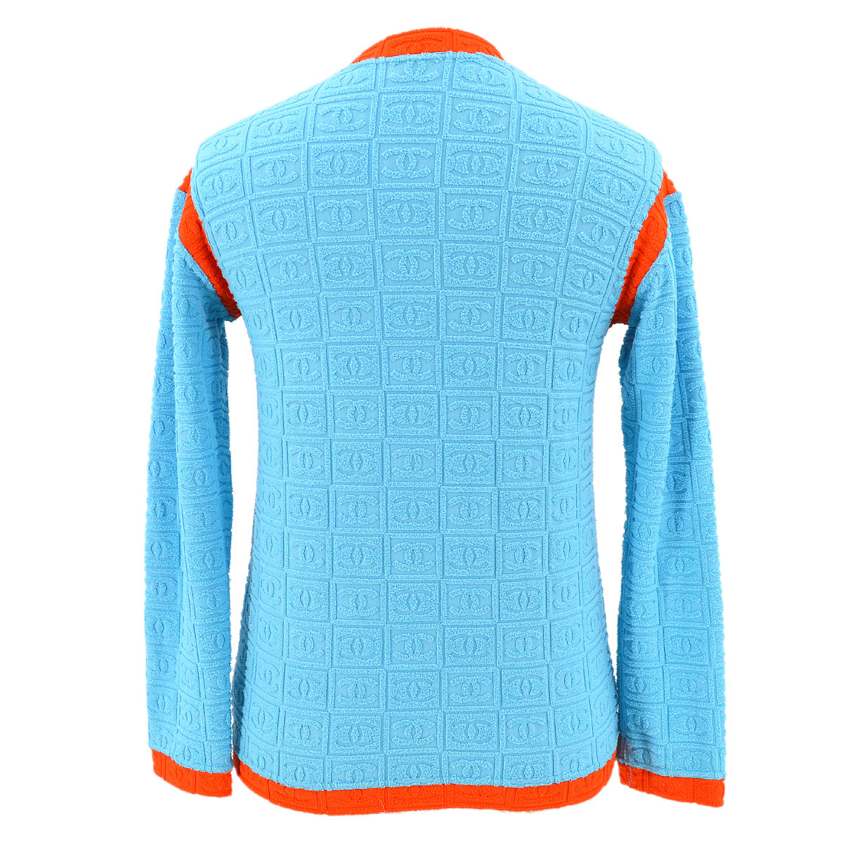 Luxury Chanel 2002 high-summer CC zip-front cardigan