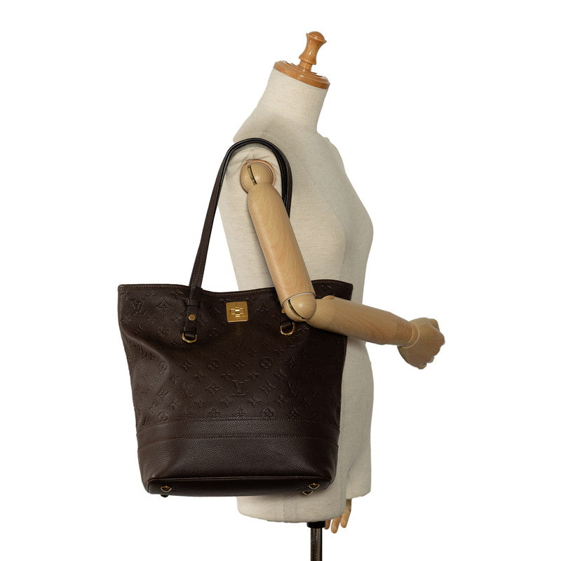 Louis Vuitton Monogram Amplant Citadine PM Shoulder Bag M40516 Onboard Brown Leather  Louis Vuitton