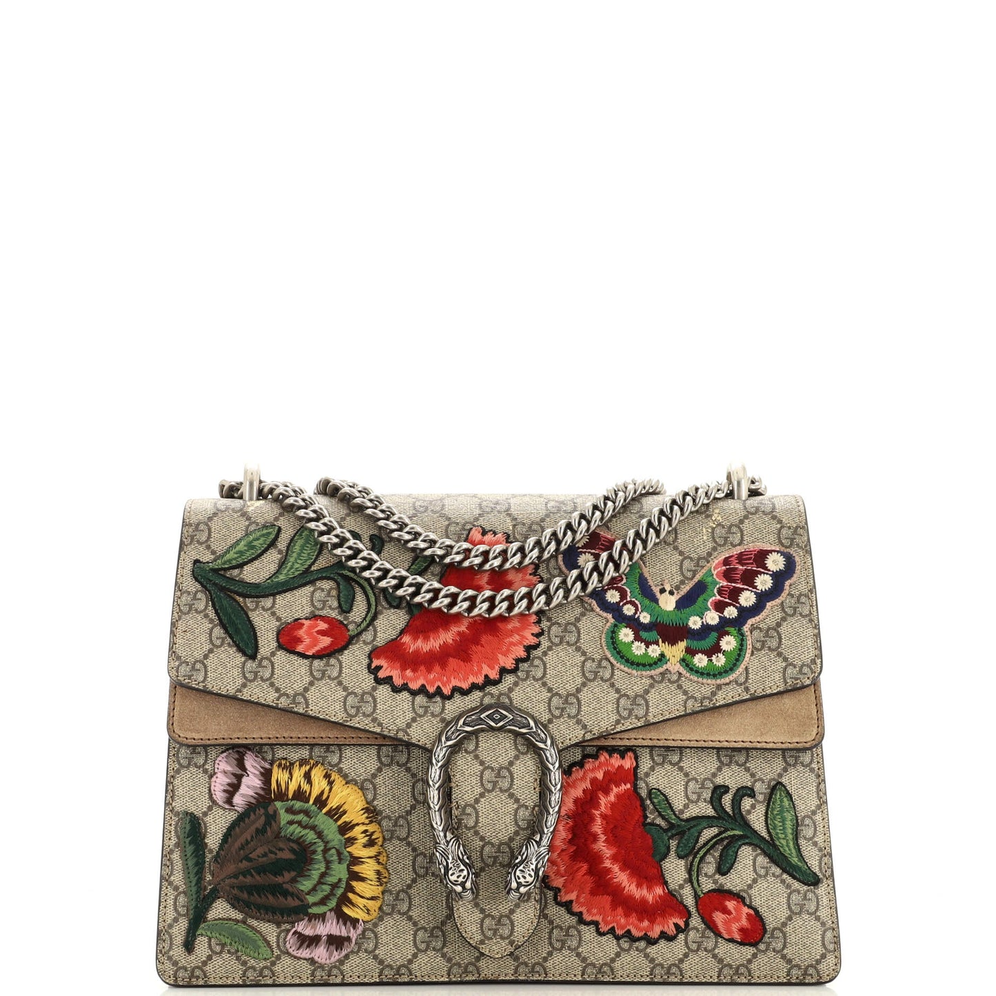 Luxury Gucci Trending 2025 Dionysus Bag Embroidered GG Coated Canvas Medium