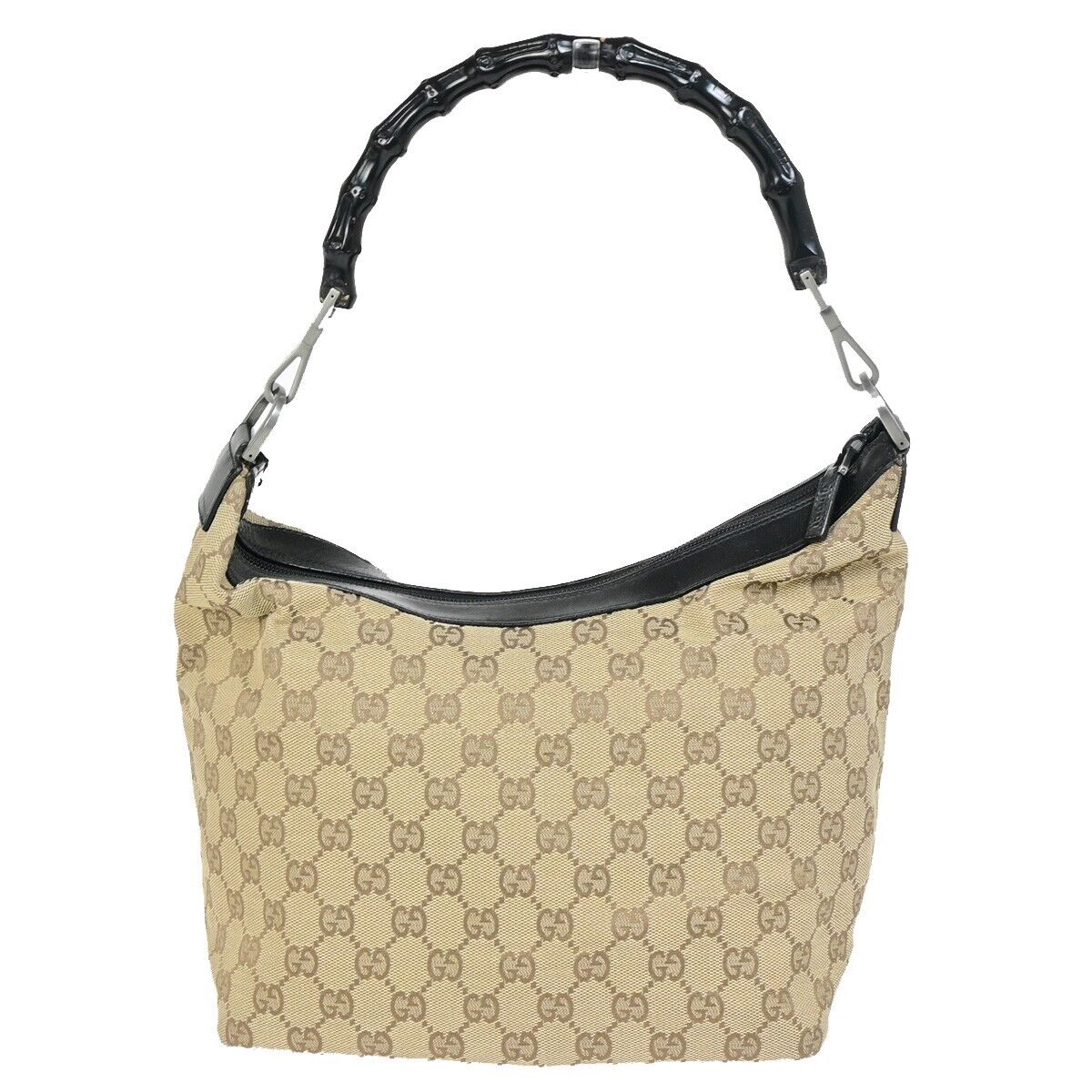 Luxury Gucci Trending 2025 Bamboo  Canvas Shoulder Bag ()
