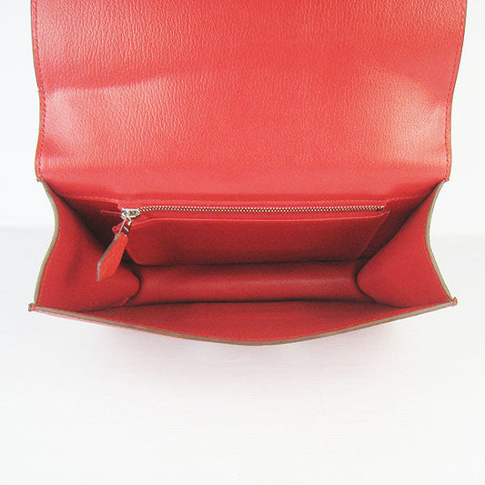 Luxury Hermes Constance Cowskin Leather Bag H017 red silver