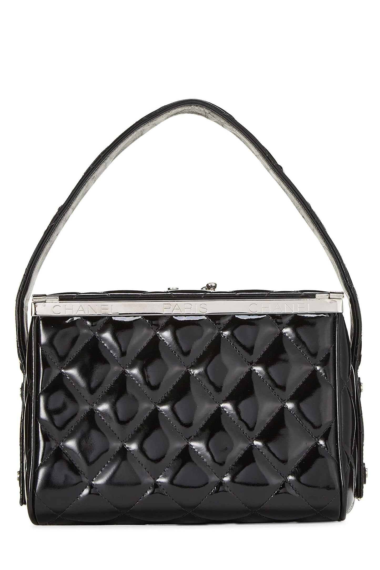 Chanel,  Black Patent Leather Box Bag, Black