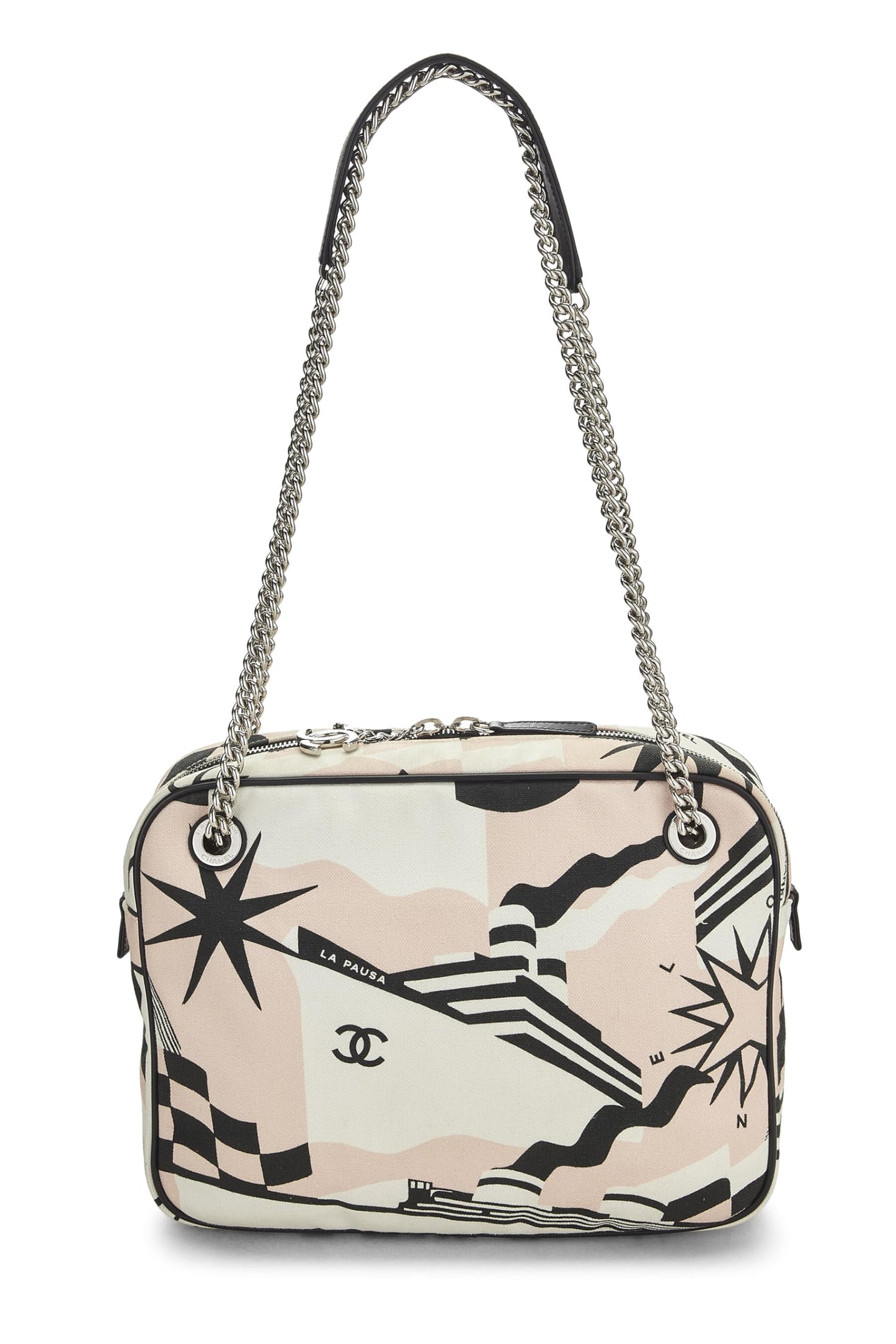 Chanel,  Pink Canvas La Pausa Camera Case Small, Pink