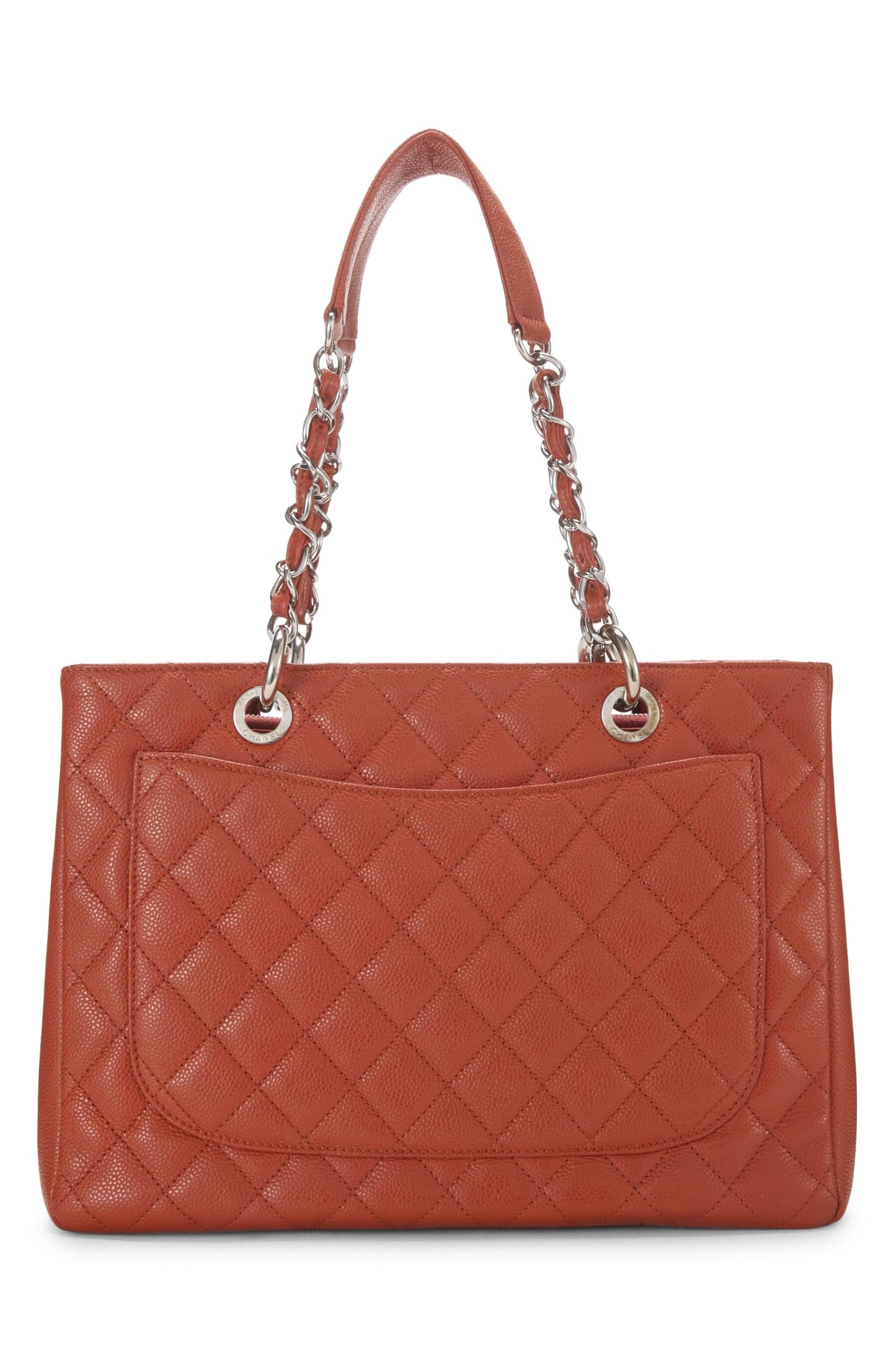 Chanel,  Orange Caviar Grand Shopping Tote (GST), Orange