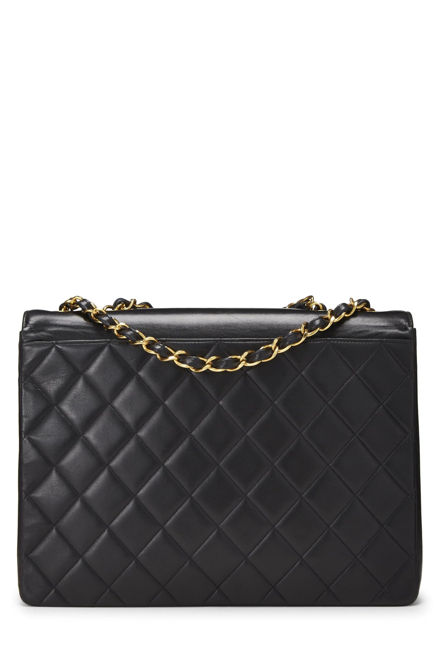 Chanel,  Black Lambskin 'CC' Flap Maxi, Black