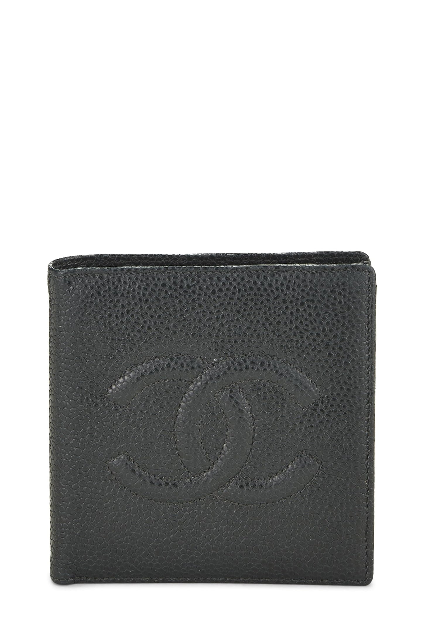 Chanel,  Green Caviar Timeless 'CC' Compact Wallet, Green