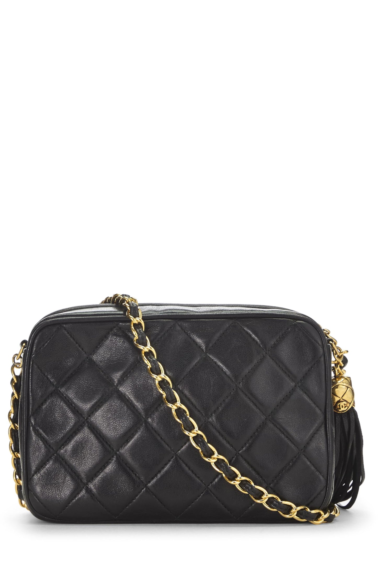 Chanel,  Black Lambskin 'CC' Camera Bag Mini, Black