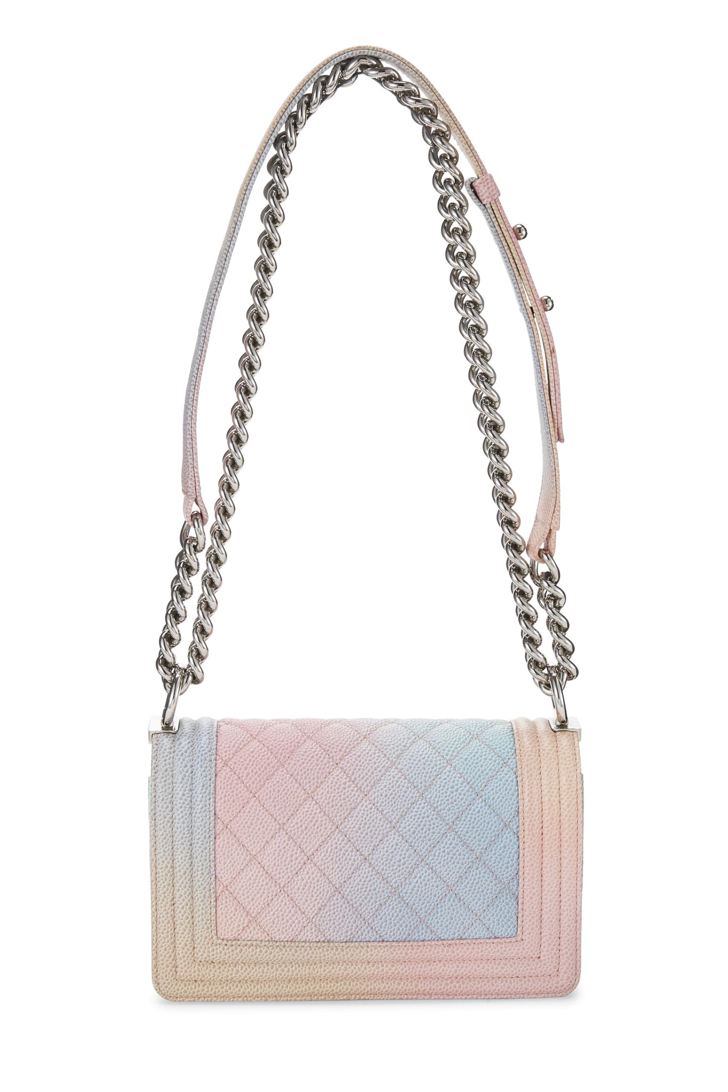 Chanel,  Rainbow Quilted Caviar Boy Bag Small, Multi