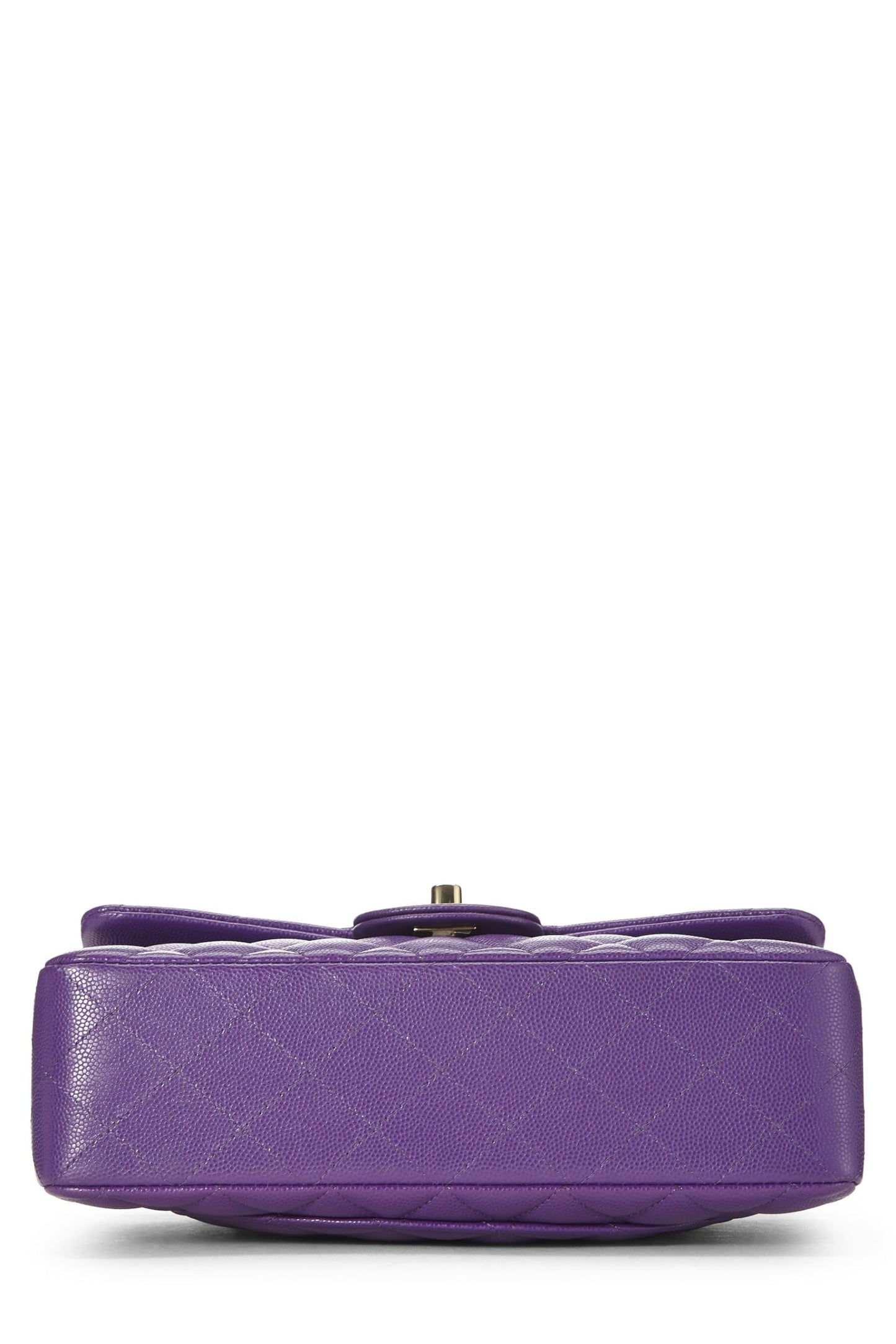 Chanel,  Purple Quilted Caviar Classic Double Flap Small, Purple