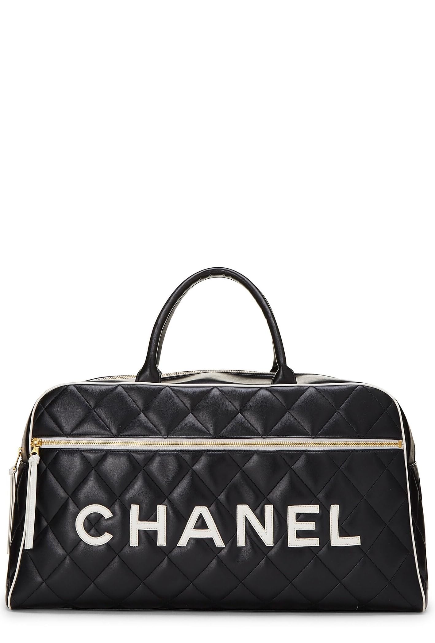 Chanel  Black Quilted Calfskin Bowler Large, Black