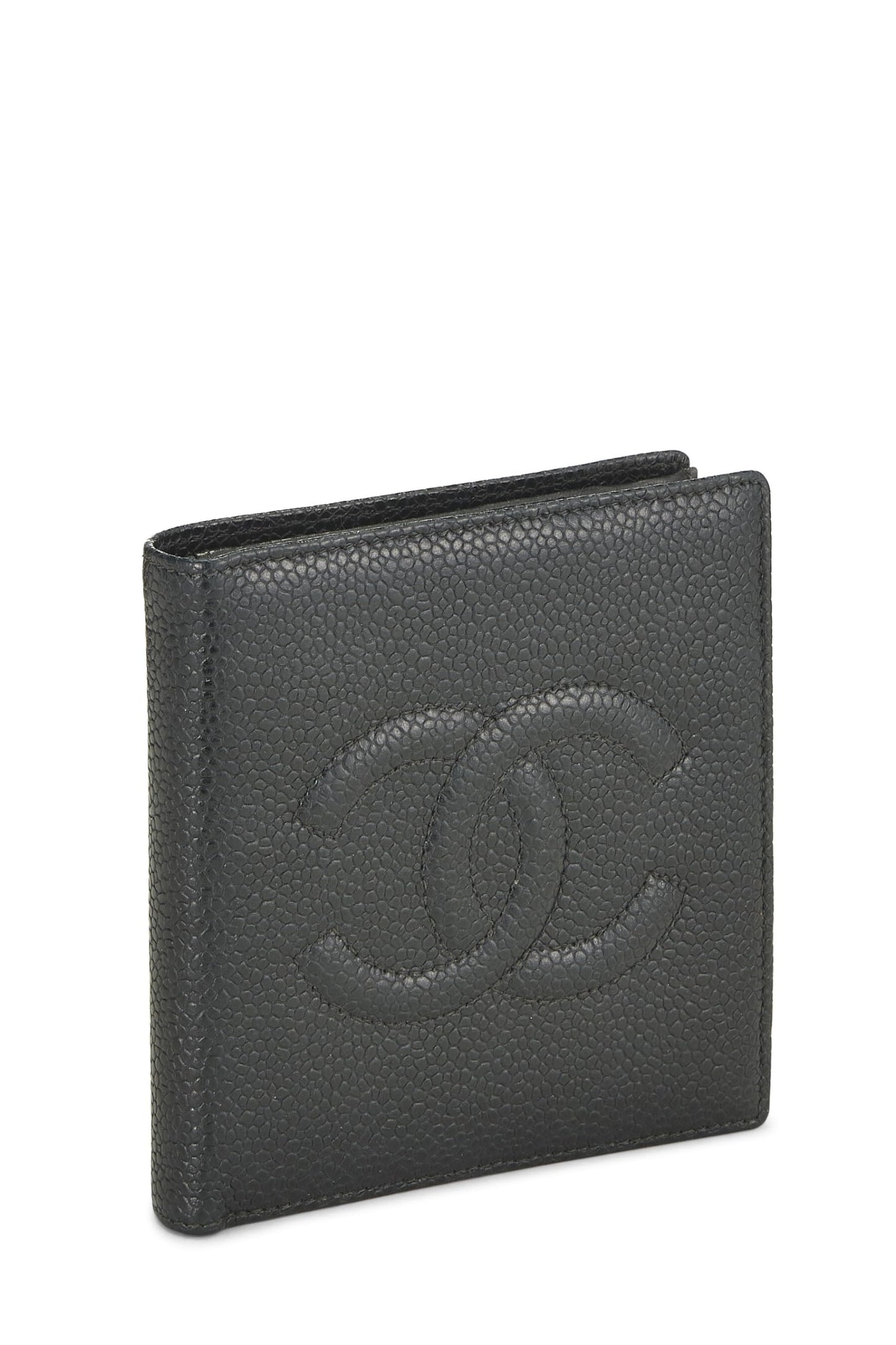 Chanel,  Green Caviar Timeless 'CC' Compact Wallet, Green