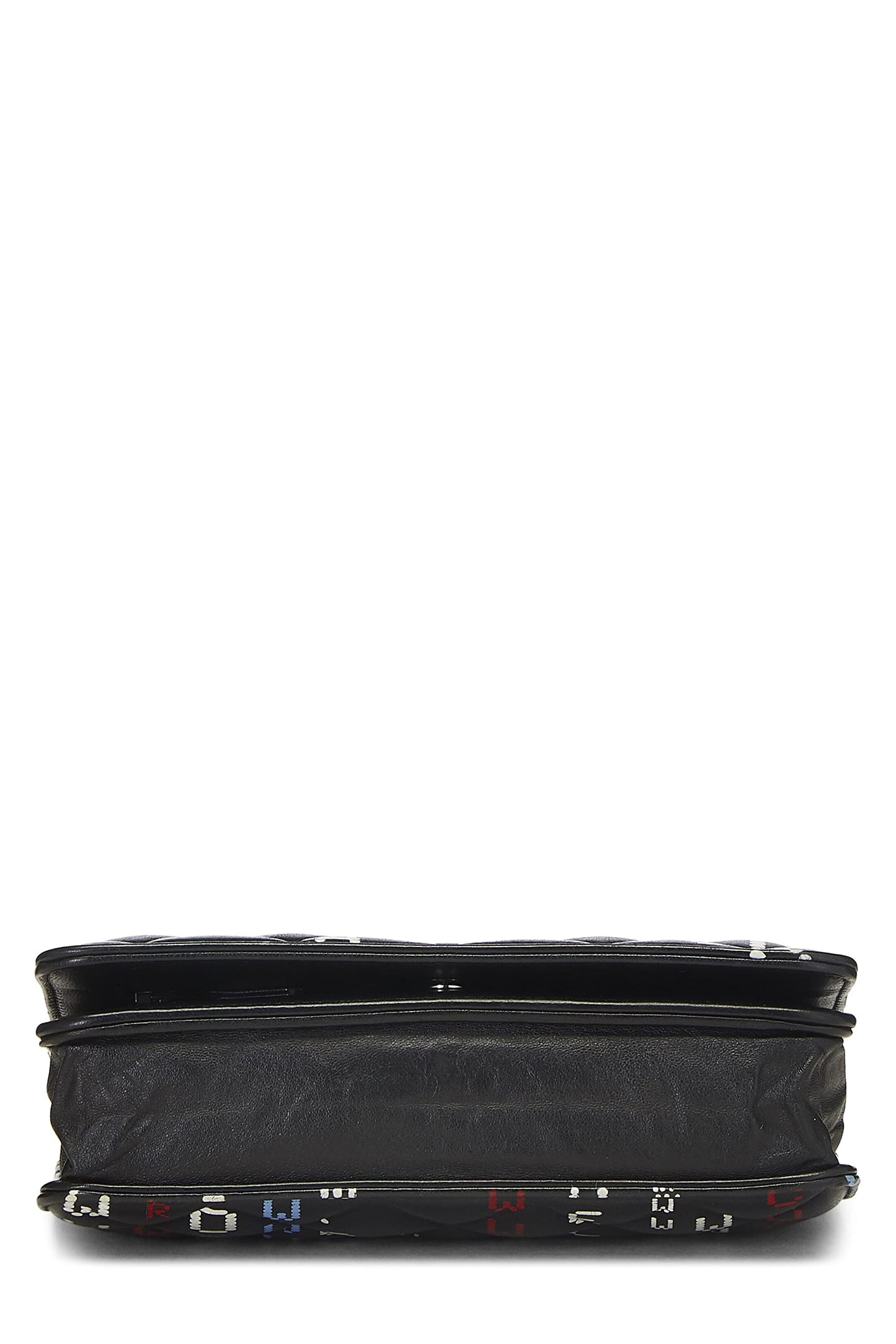 Chanel,  Black & Multicolor Lambskin Data Center Wallet on Chain (WOC), Black