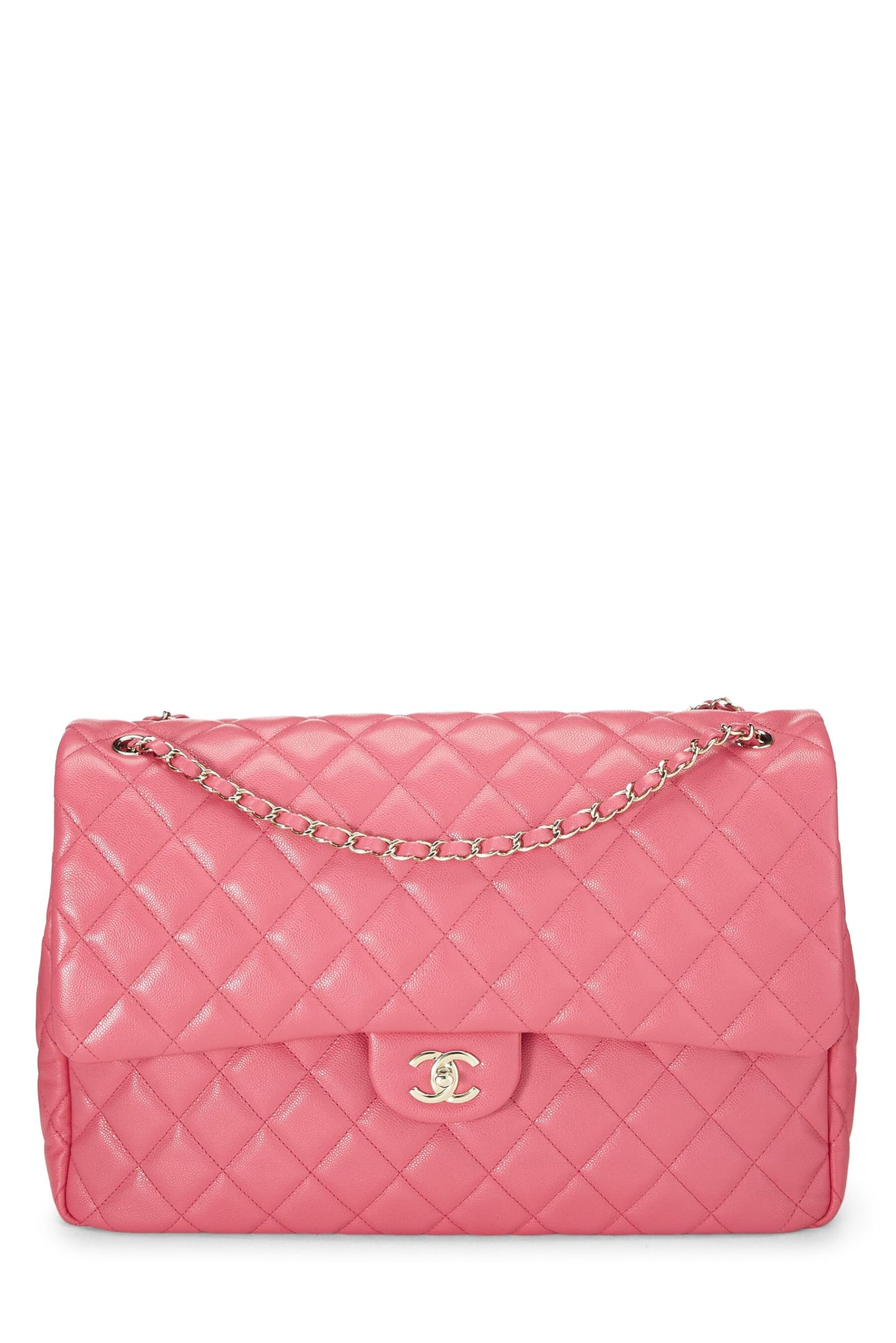 Chanel,  Pink Caviar Half Flap XL, Pink