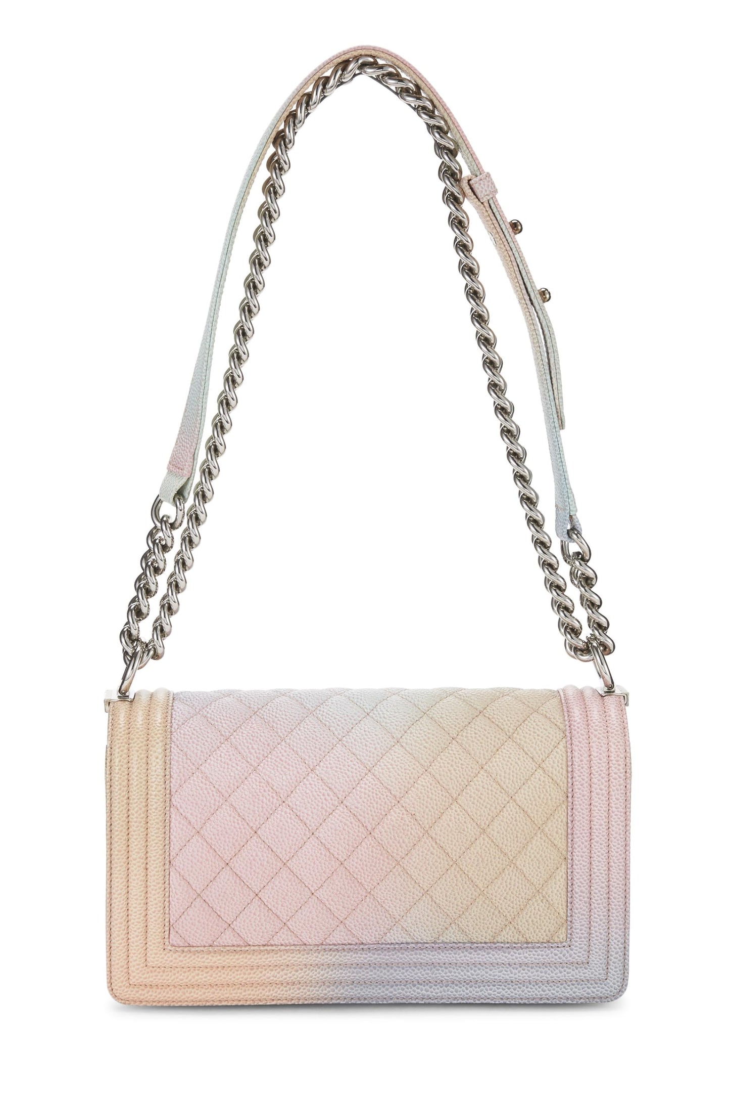 Chanel,  Rainbow Quilted Caviar Boy Bag Medium, Multi