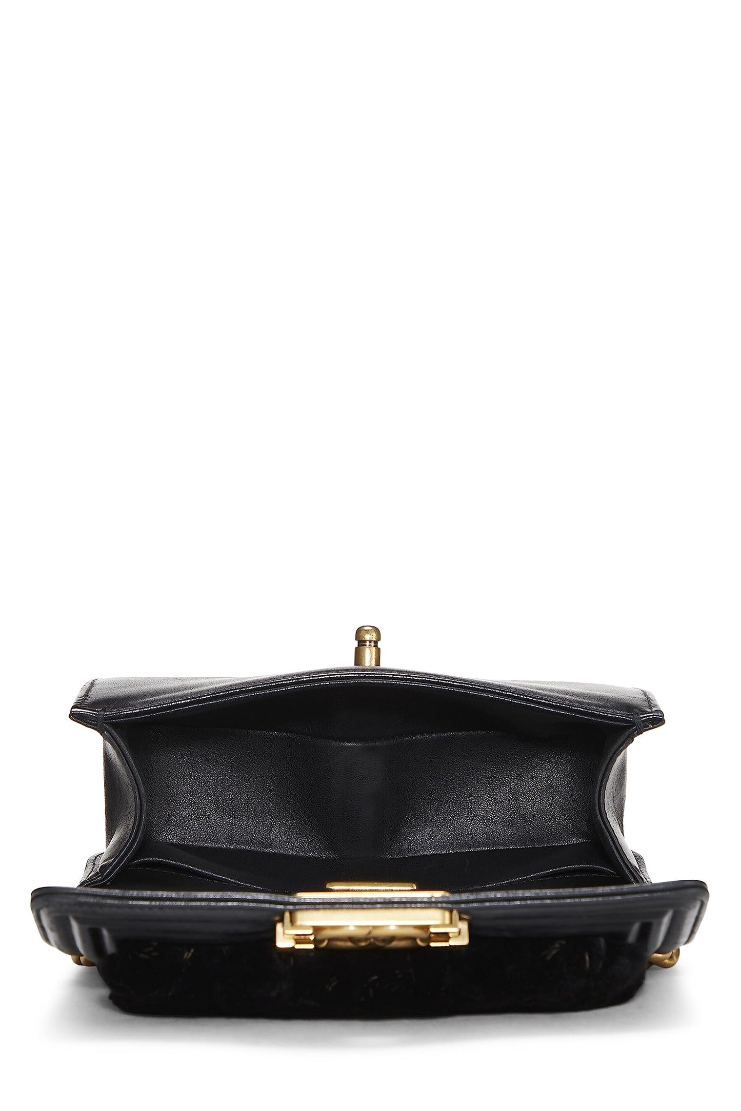 Chanel,  Black Lapin Boy Bag Small, Black