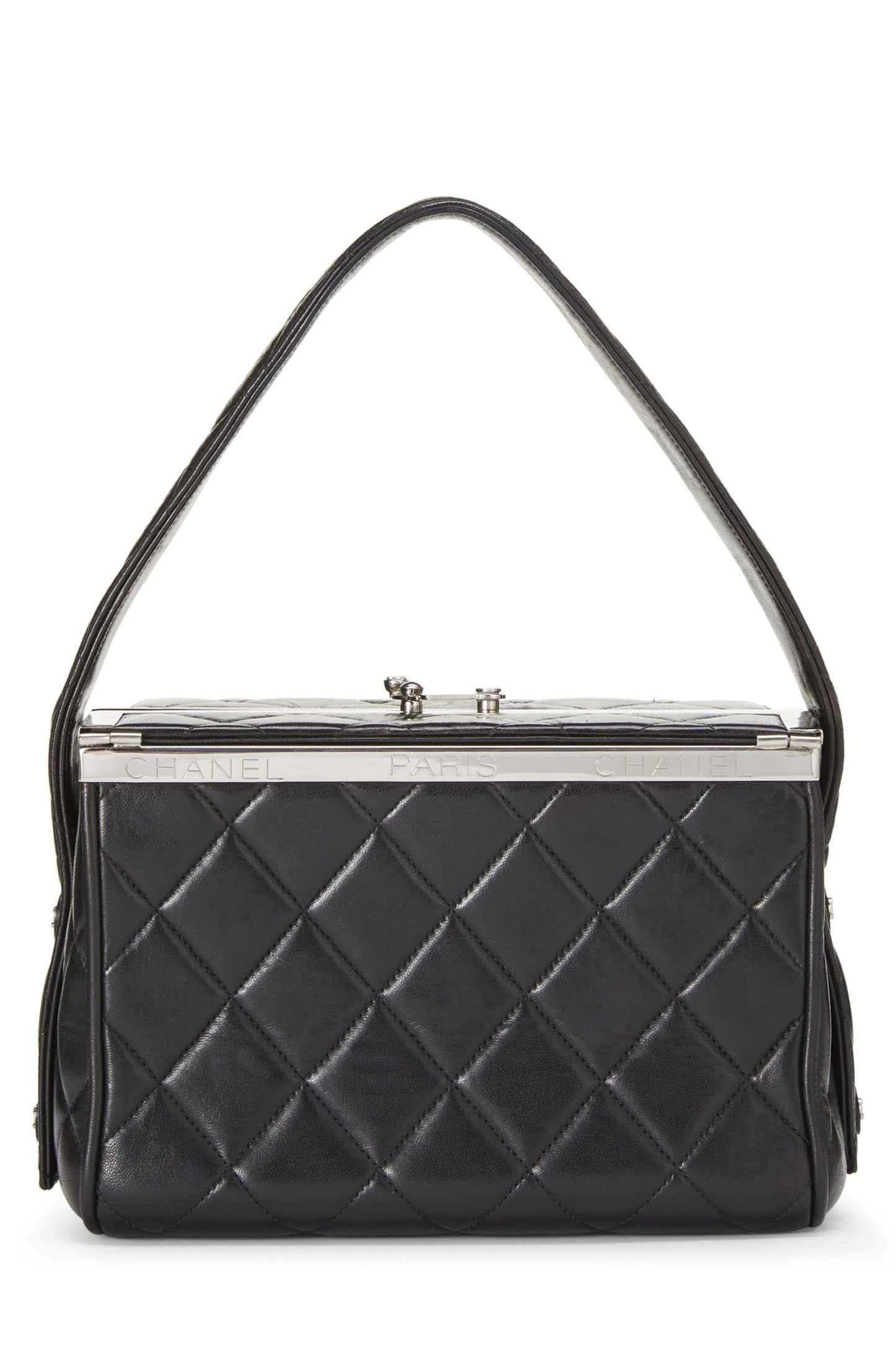 Chanel,  Black Quilted Lambskin Box Vanity Small, Black