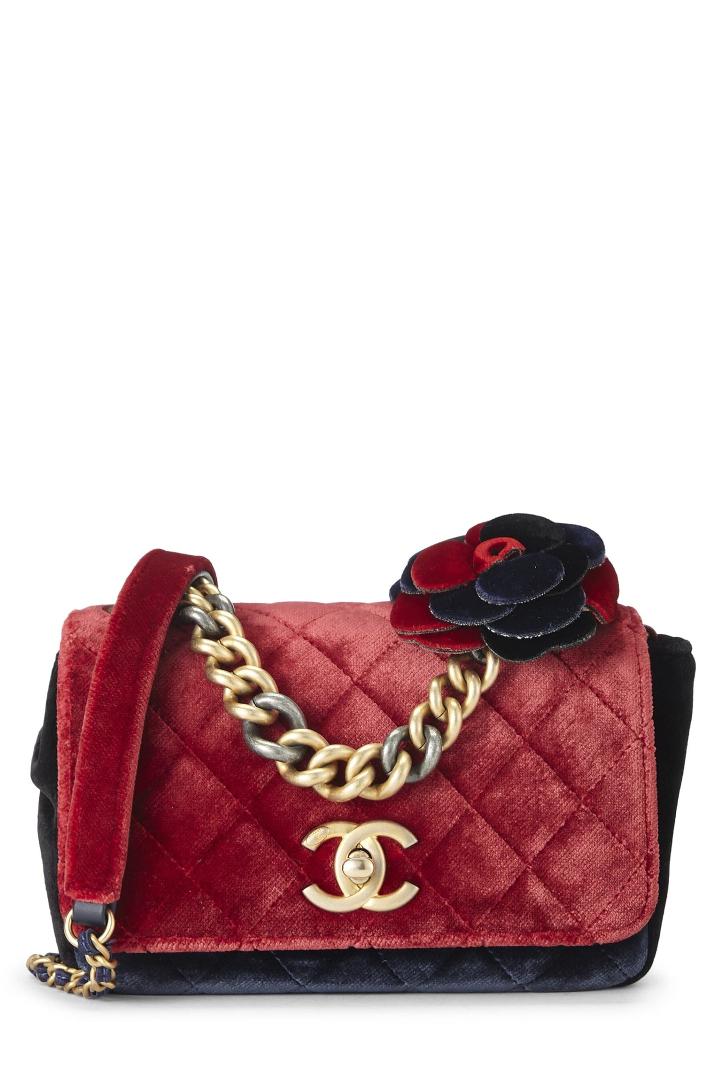 Chanel,  Paris-Cosmopolite Tricolor Velour Private Affair Flap Bag, Multi