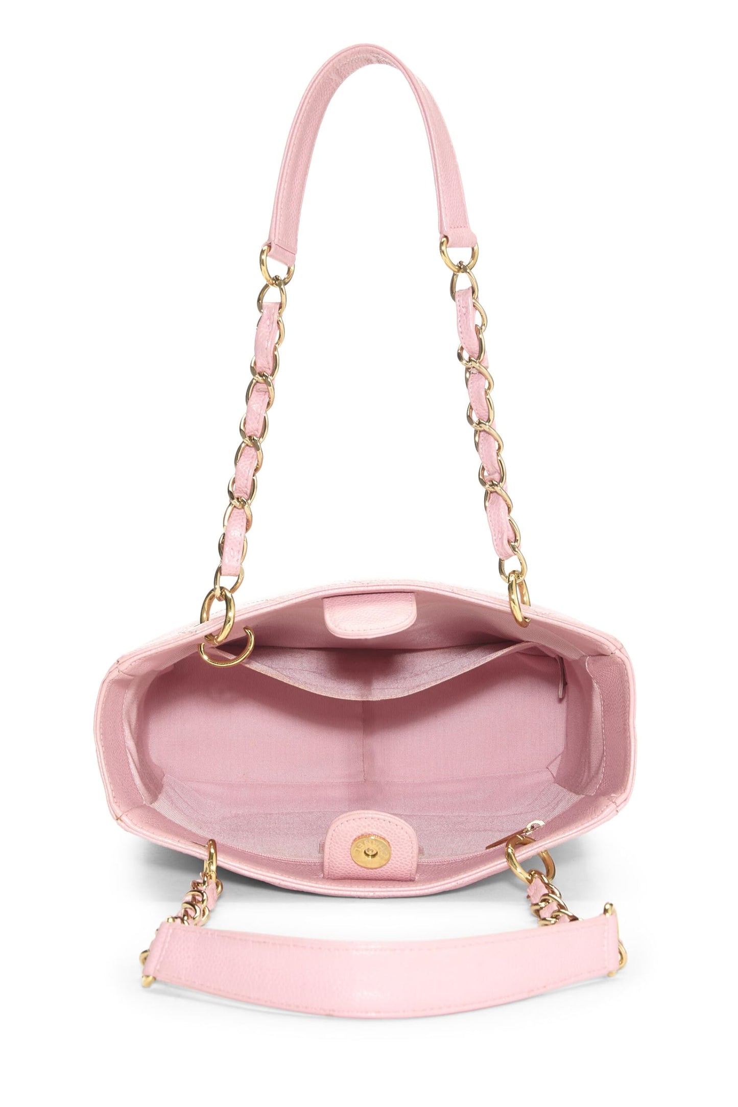 Chanel,  Pink Quilted Caviar Petite Shopping Tote (PST), Pink
