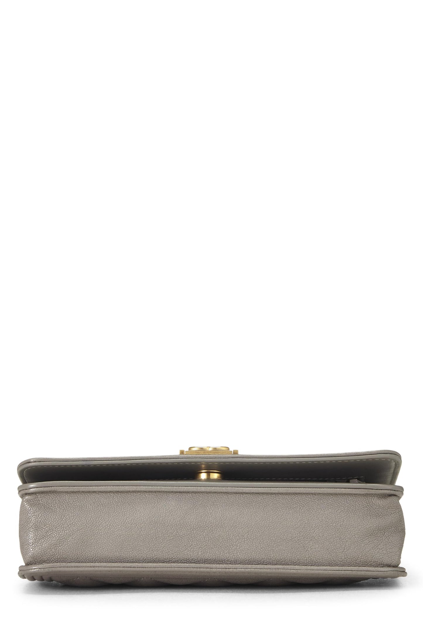 Chanel,  Grey Caviar Boy Wallet on Chain (WOC), Grey