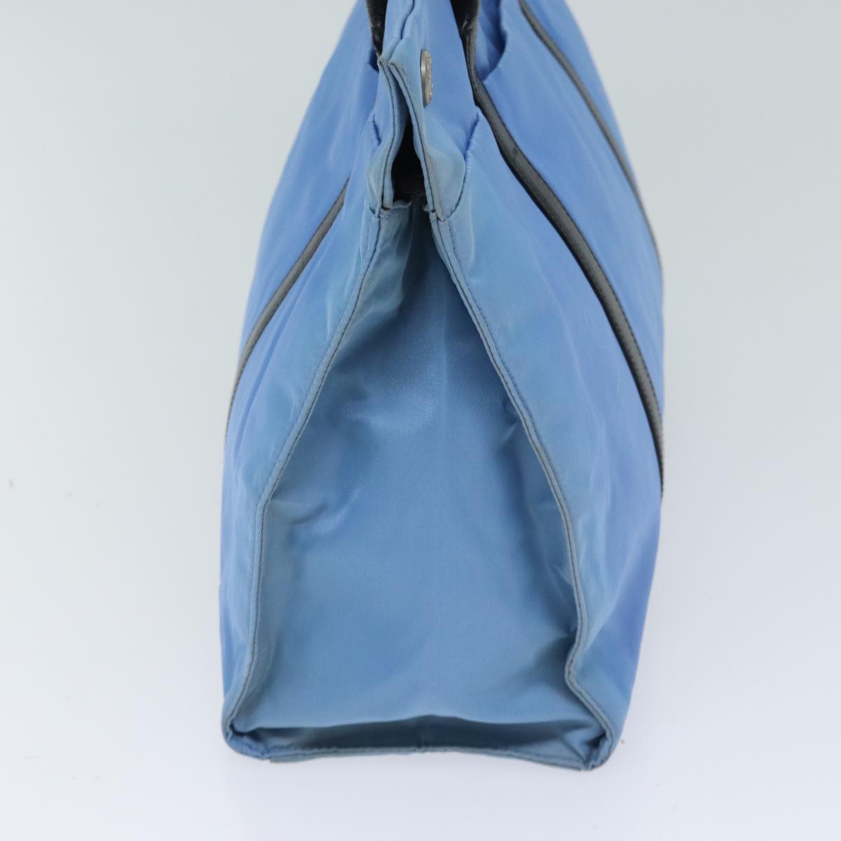 Luxury PradaHand Bag Nylon Light Blue Black 72011