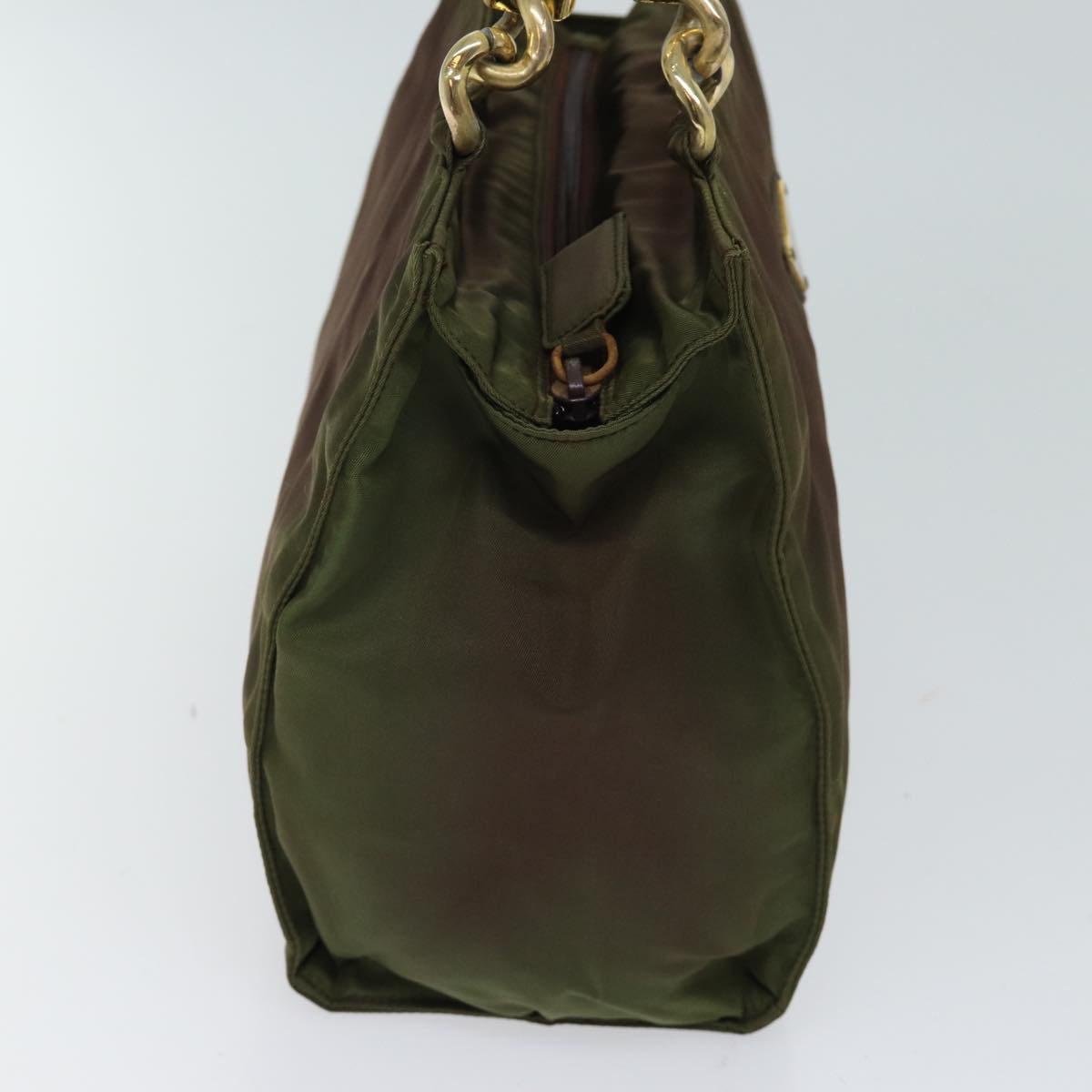 Luxury PradaHand Bag Nylon Khaki 72012