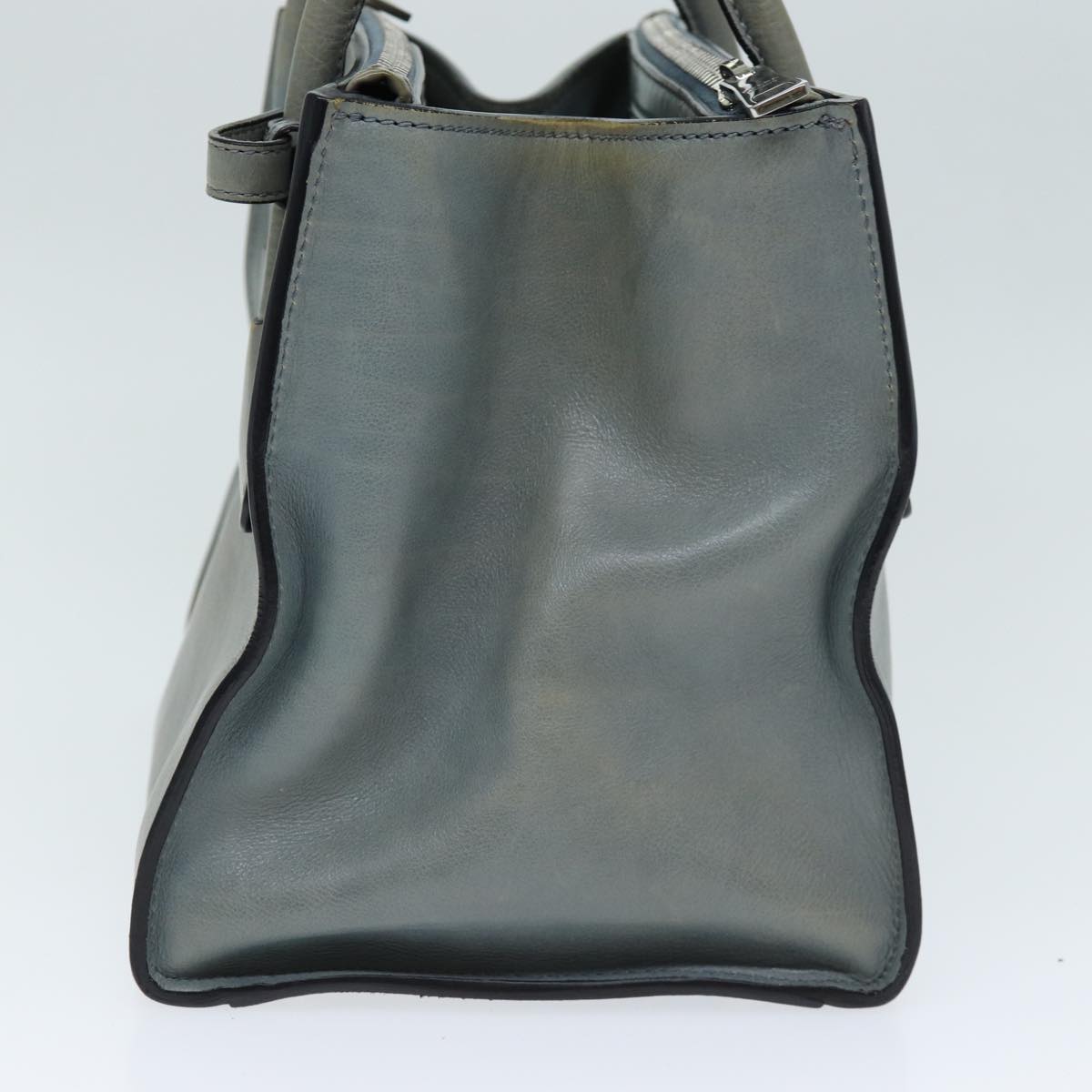 Luxury PradaHand Bag Leather 2way Gray 72026
