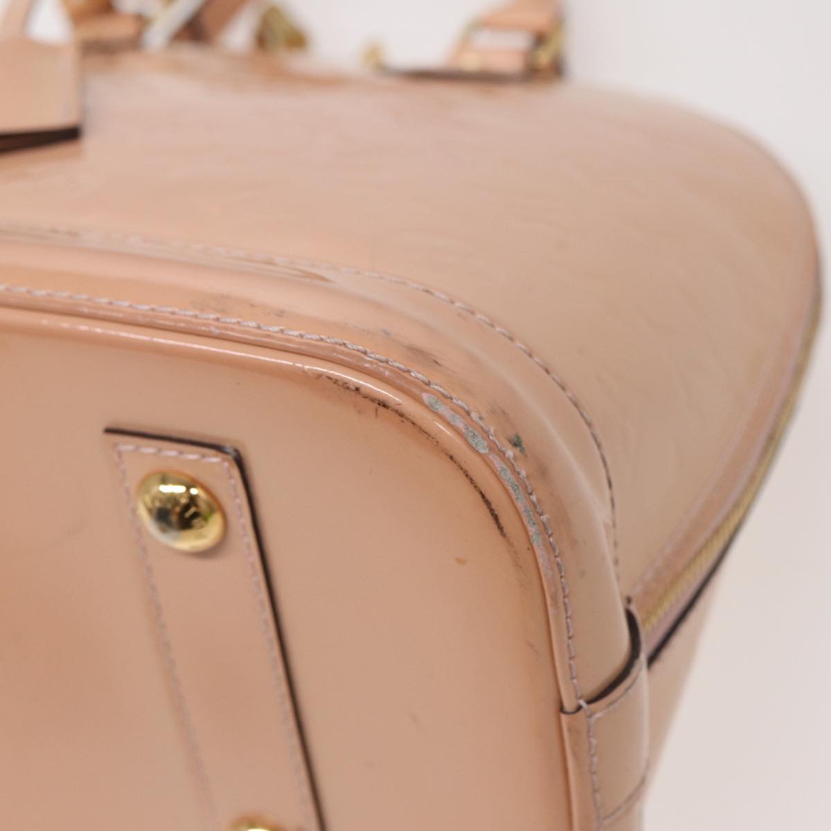 LOUIS VUITTON Monogram Vernis Alma PM Hand Bag Rose Valerine M50412 72067