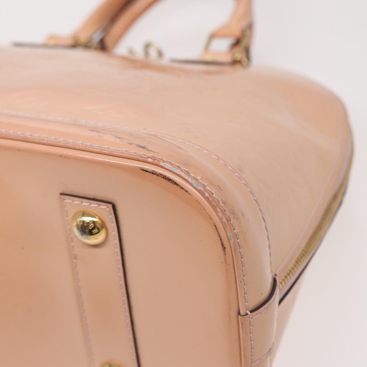 LOUIS VUITTON Monogram Vernis Alma PM Hand Bag Rose Valerine M50412 72067