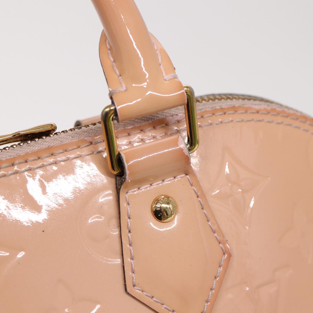 LOUIS VUITTON Monogram Vernis Alma PM Hand Bag Rose Valerine M50412 72067