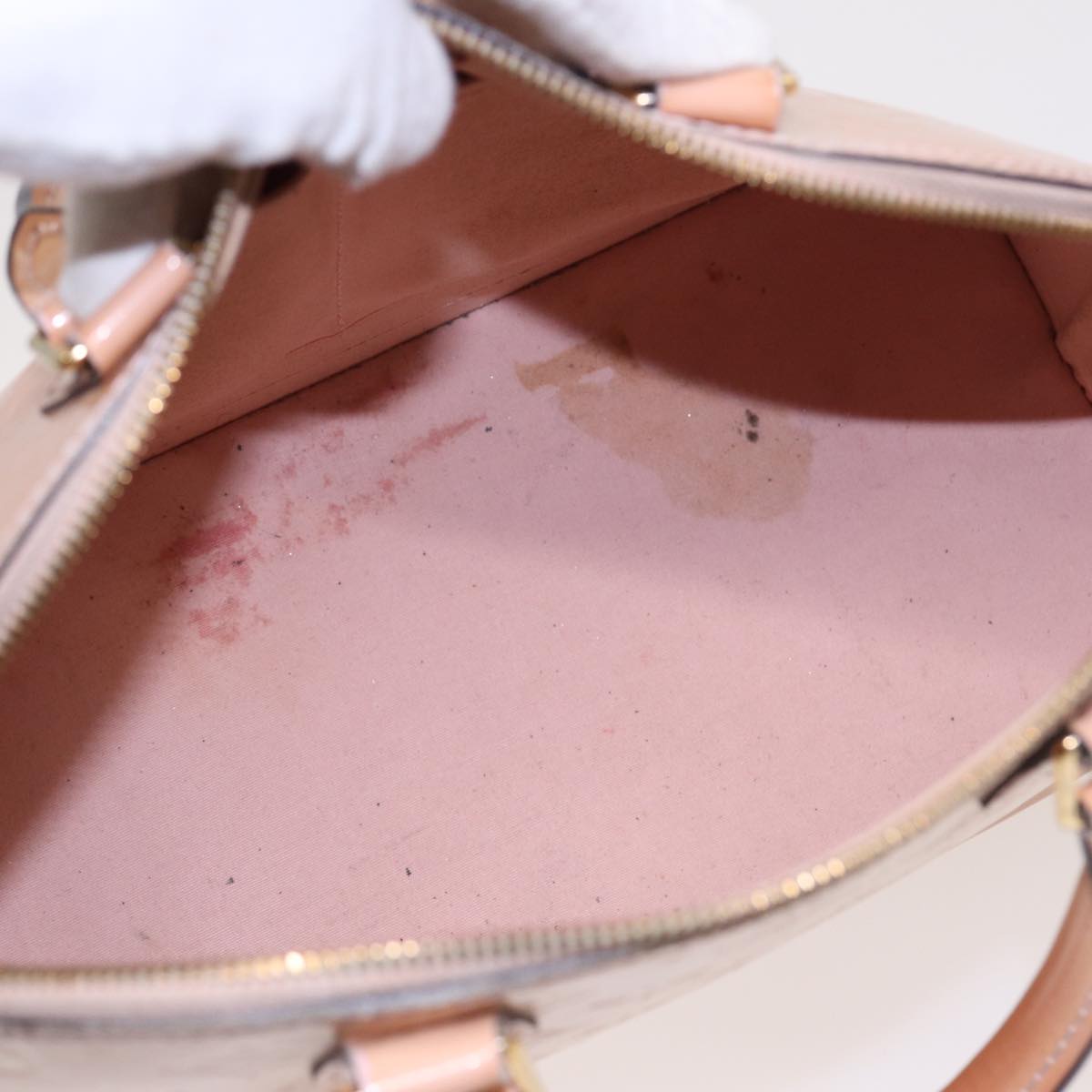 LOUIS VUITTON Monogram Vernis Alma PM Hand Bag Rose Valerine M50412 72067