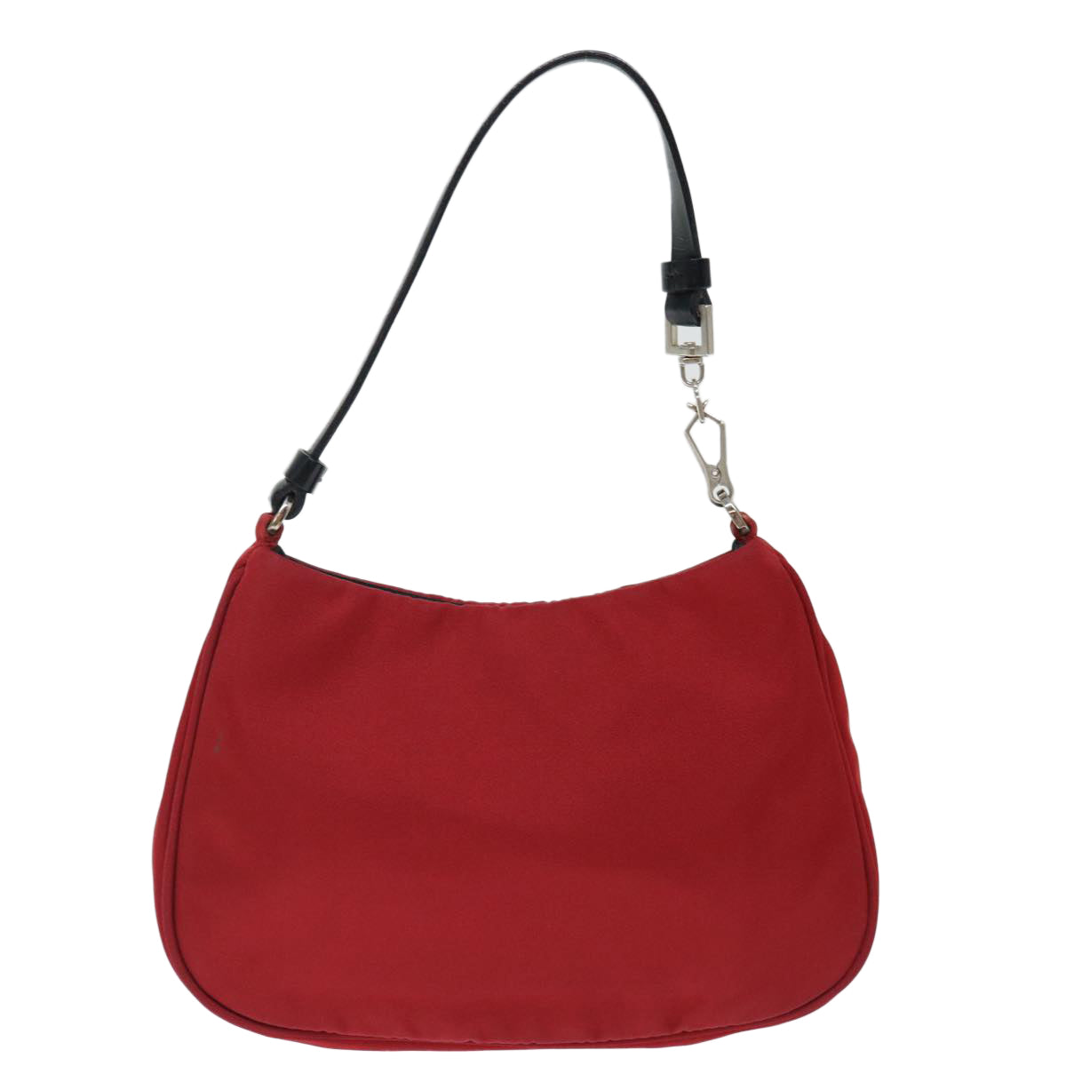 Luxury PradaPouch Hand Bag Nylon Red Black 72315