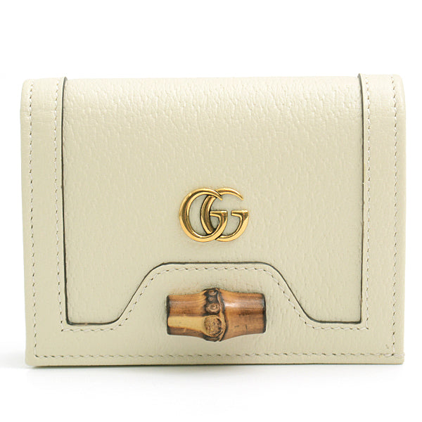 Luxury Gucci Trending 2025 Leather Bamboo Compact Wallet 658244