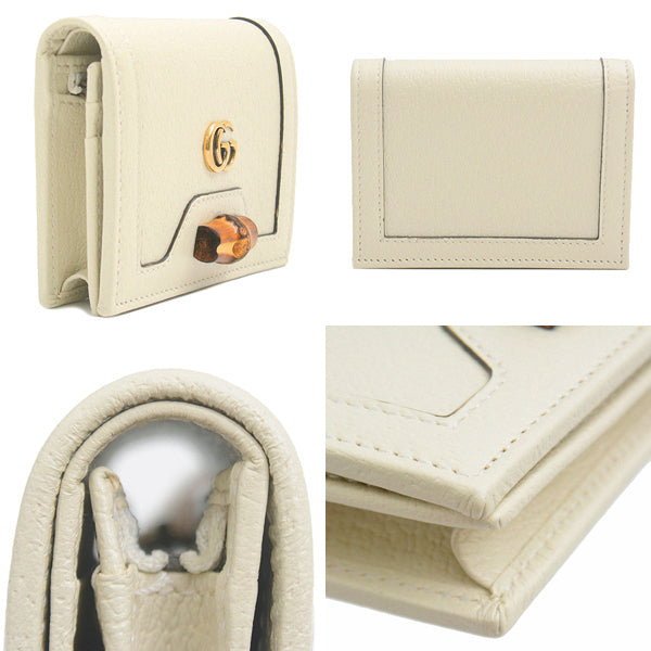 Luxury Gucci Trending 2025 Leather Bamboo Compact Wallet 658244