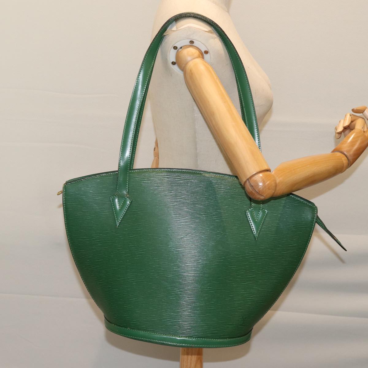 LOUIS VUITTON Epi Saint Jacques Shopping Shoulder Bag Green M52264 72356