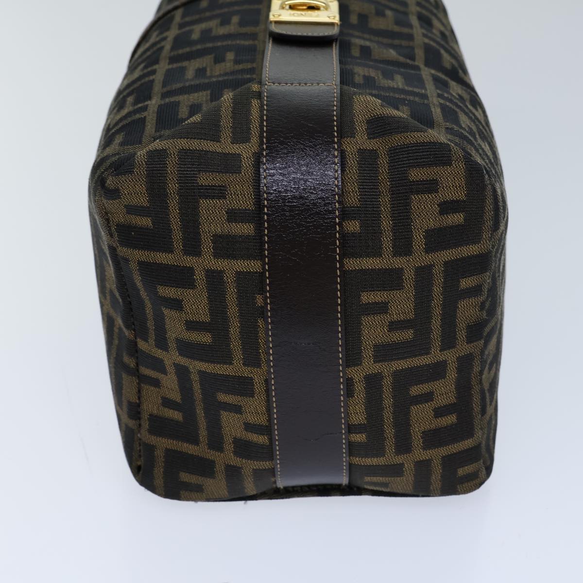 Luxury Fendi Zucca Canvas Vanity Cosmetic Pouch Brown Black72408