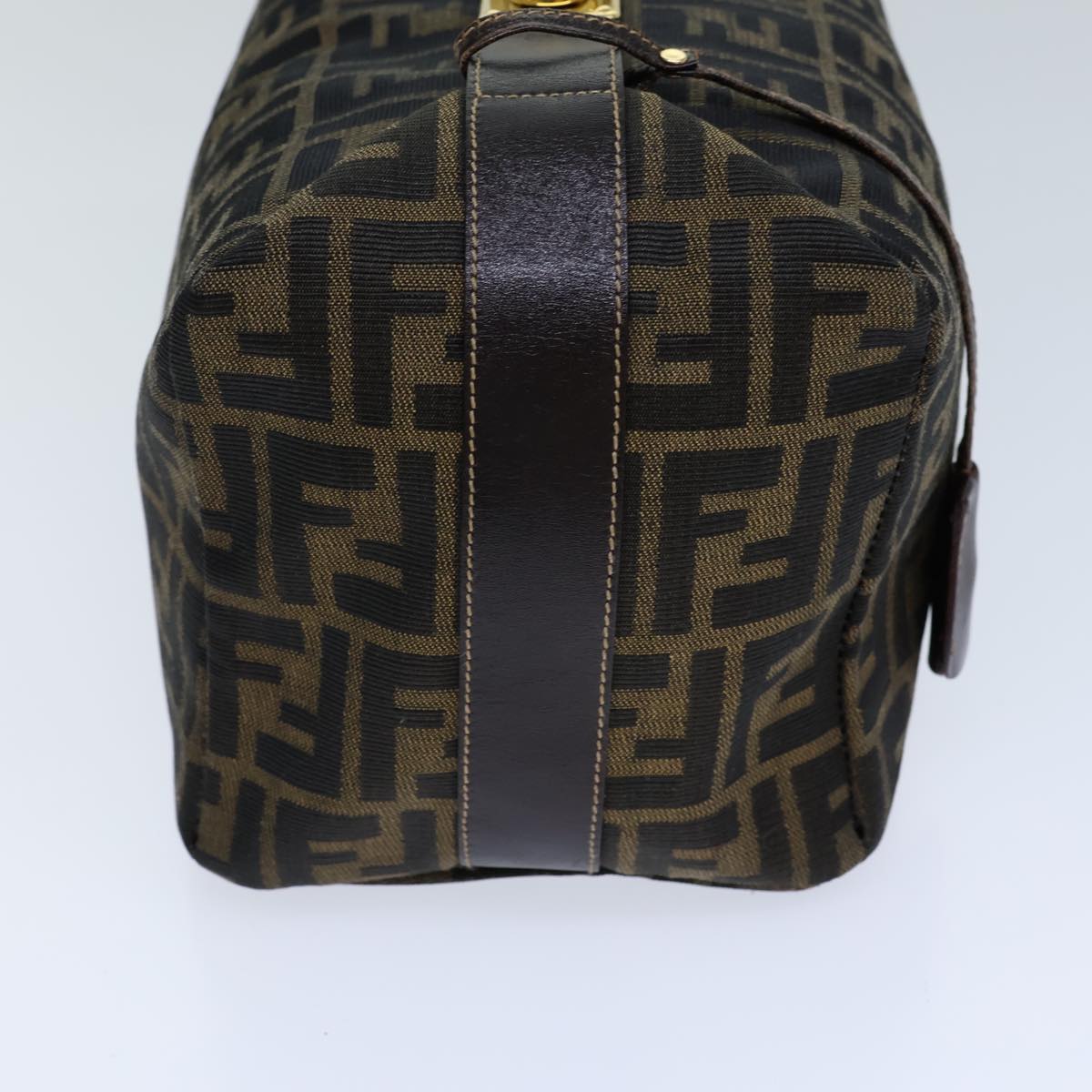 Luxury Fendi Zucca Canvas Vanity Cosmetic Pouch Brown Black72408