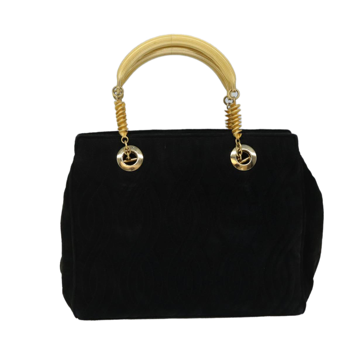 Luxury Fendi Hand Bag Suede Black72417