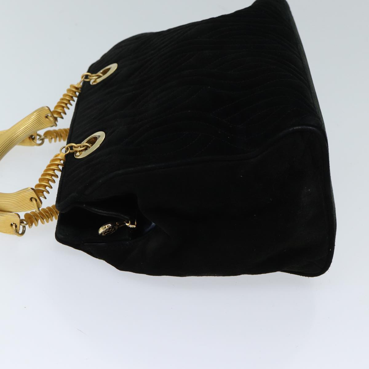 Luxury Fendi Hand Bag Suede Black72417